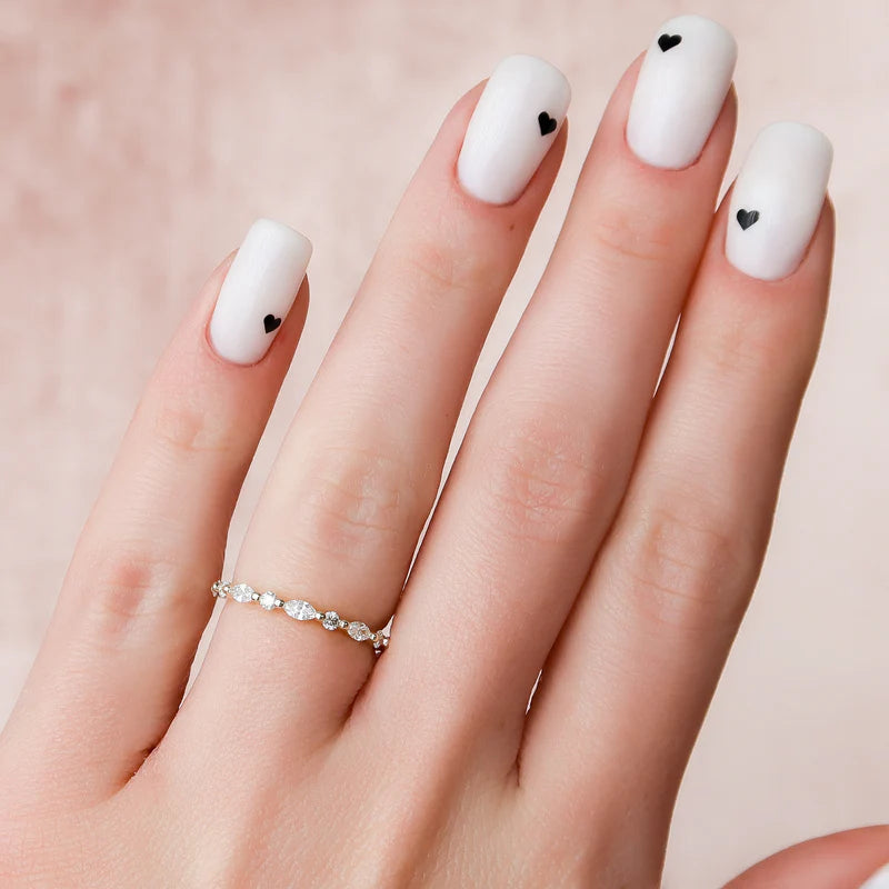 Round And East West Marquise Lab grown Diamond Floating Bubble Pave Wedding Band