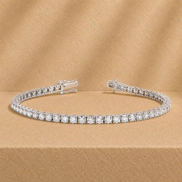 5.0ct Round Lab Grown Diamond Tennis Bracelet