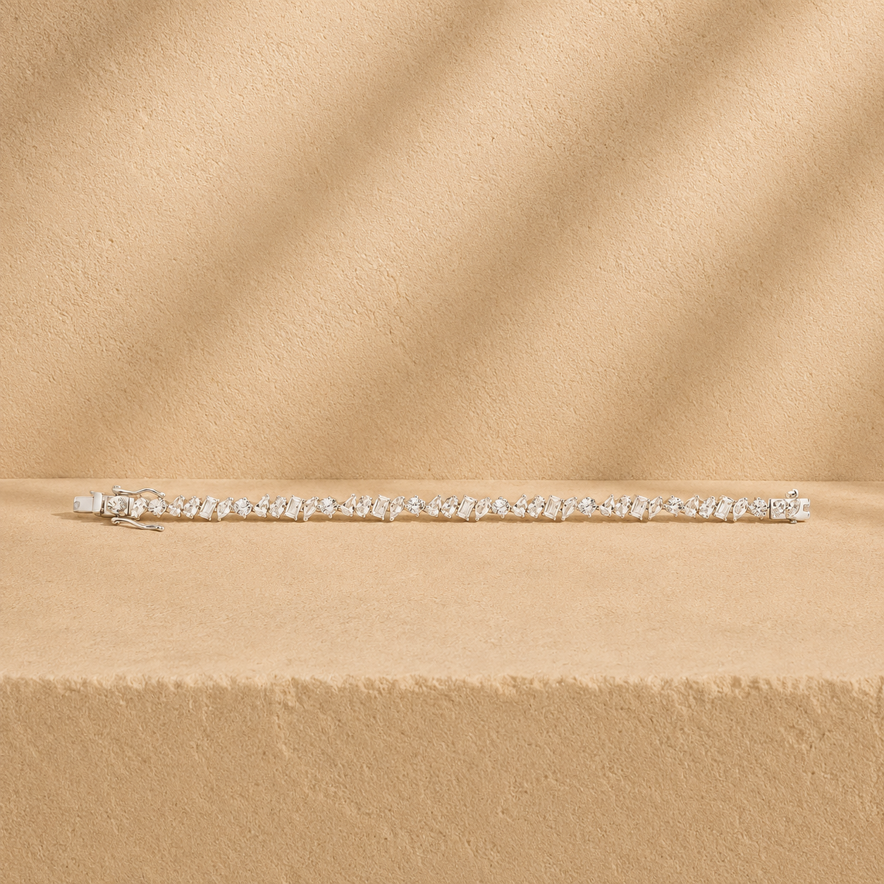Mixed Shape Lab Grown Diamond Tennis Bracelet