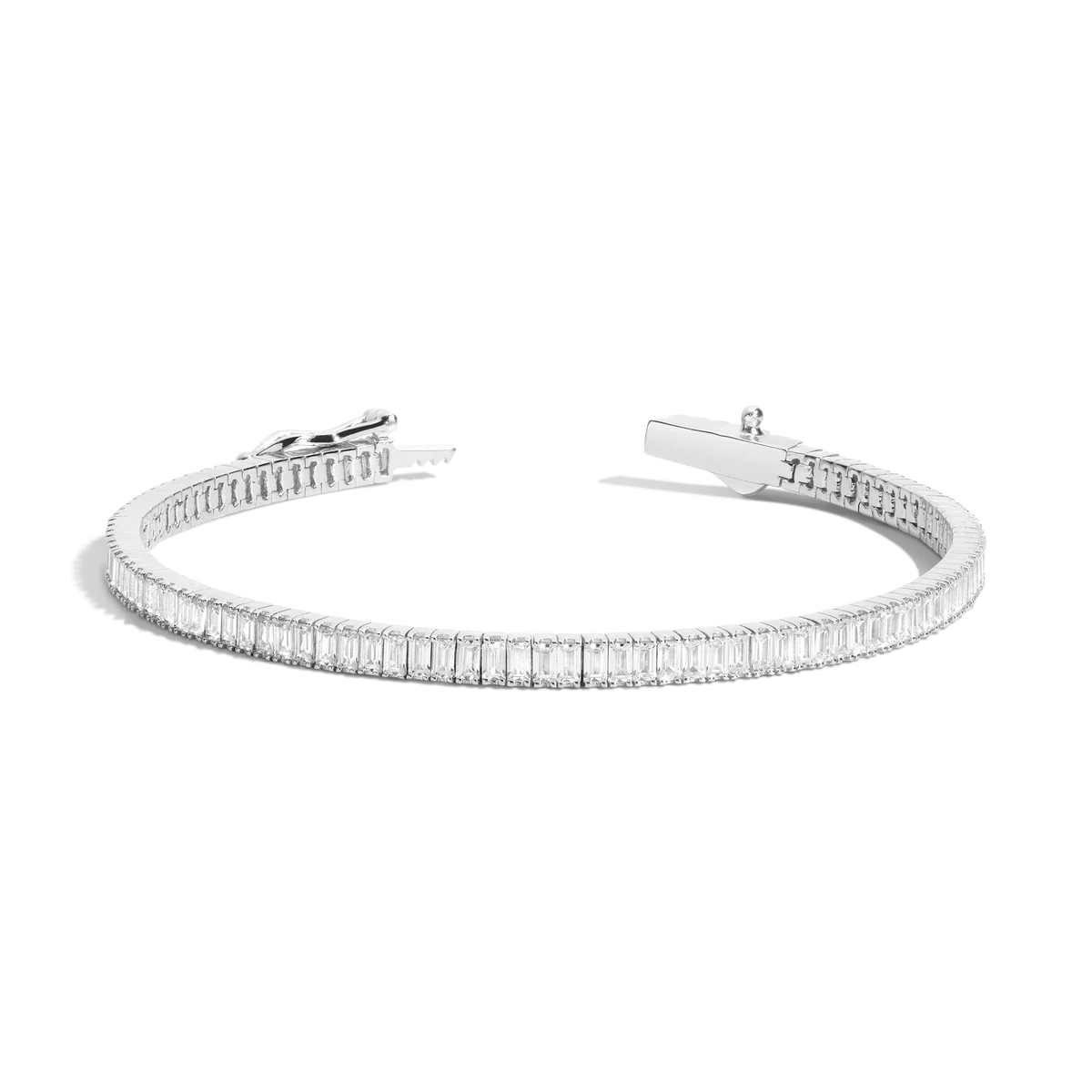 Baguette Lab Grown Diamond Tennis Bracelet