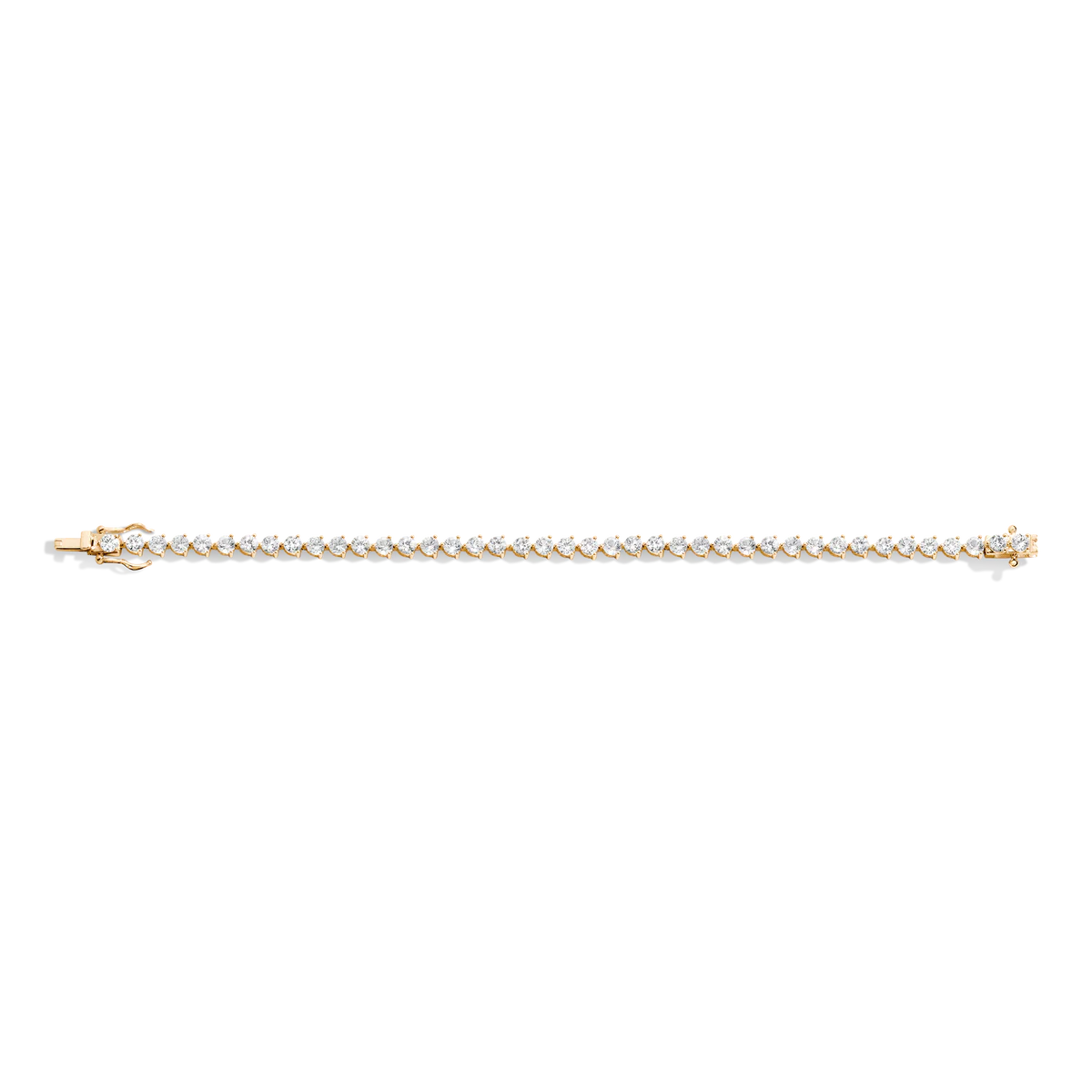 Three-Prong Set Round Cut Lab Grown Diamond Tennis Bracelet