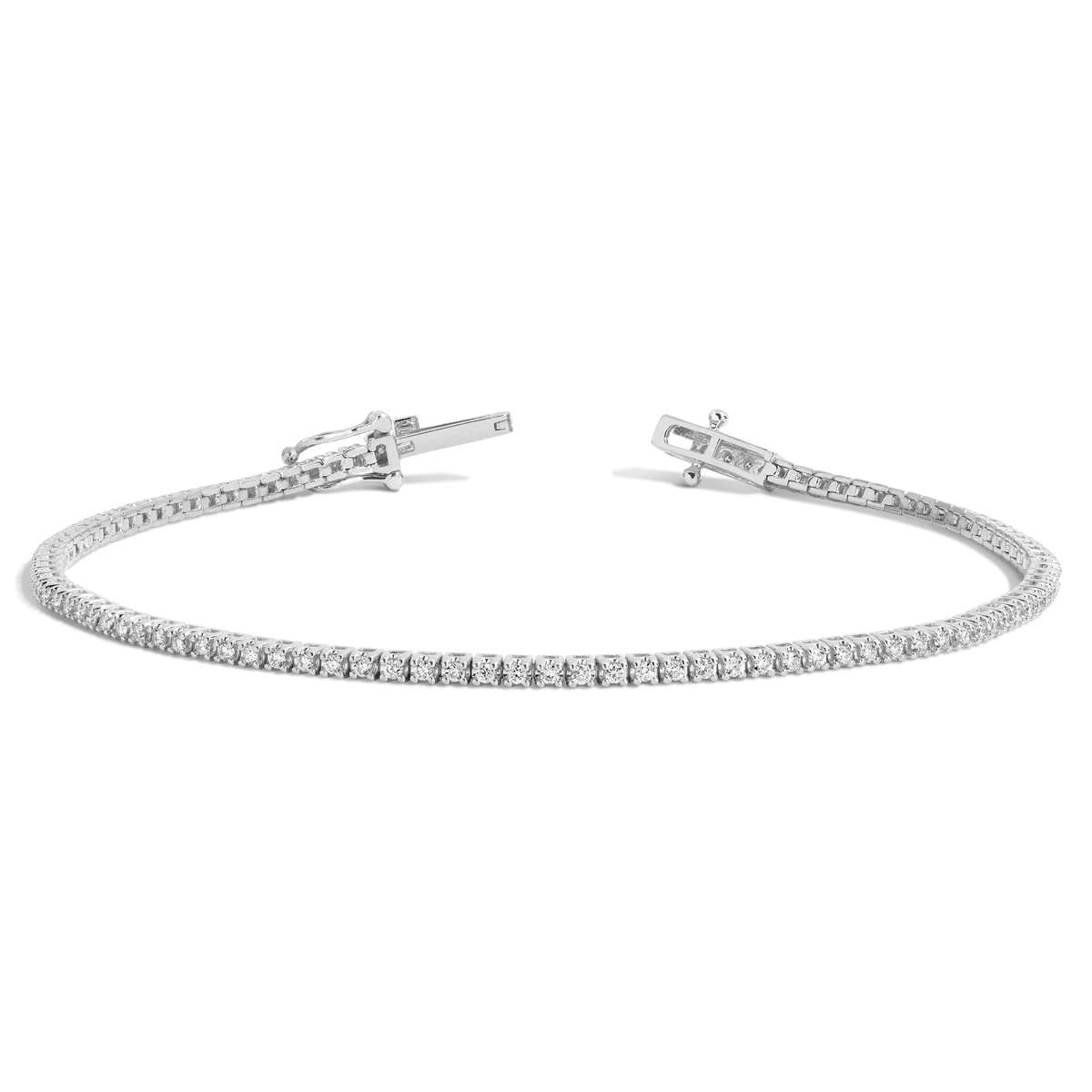 Half Carat Round Cut Lab Grown Diamond Tennis Bracelet