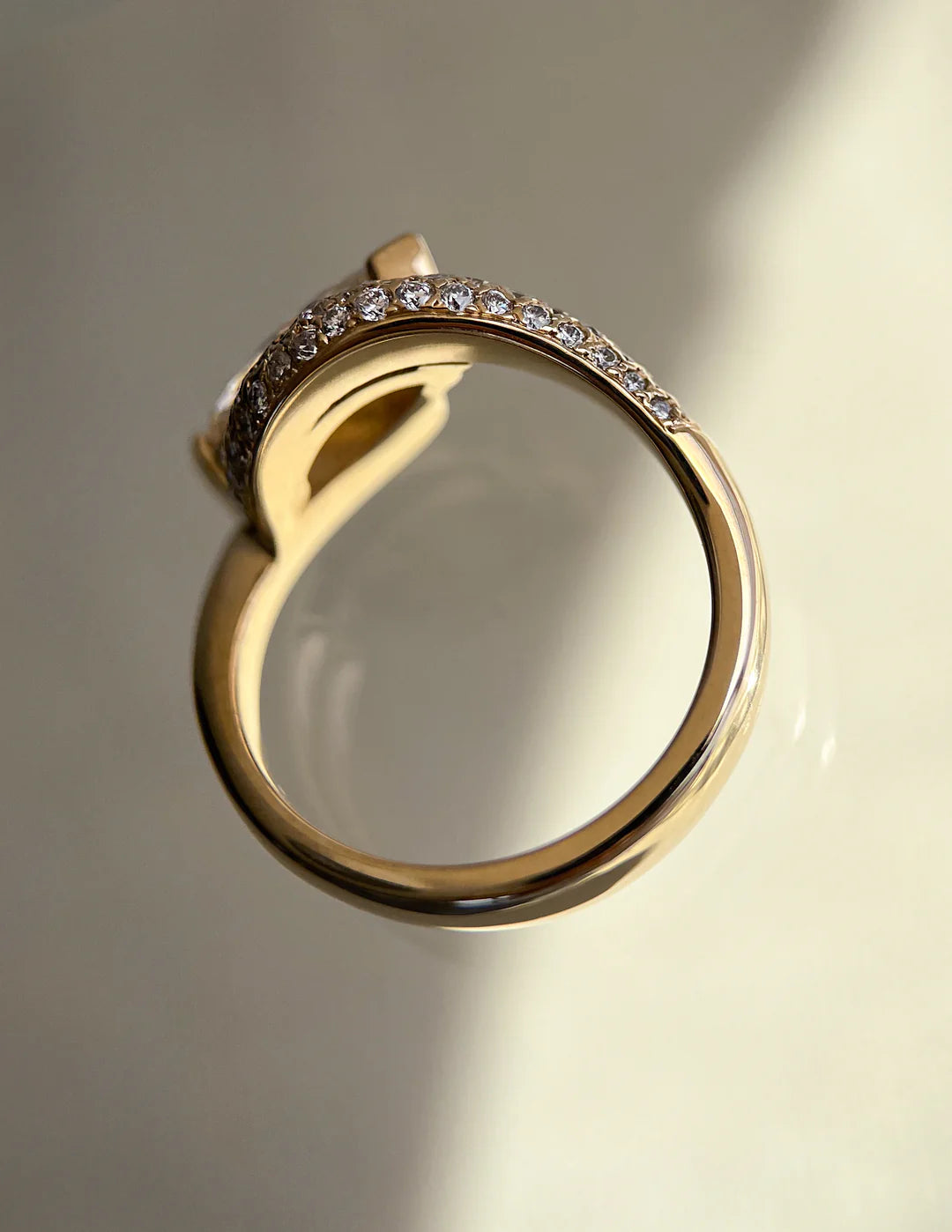 1.50CT Champagne Marquise Lab Grown Diamond Pave Unique Ring