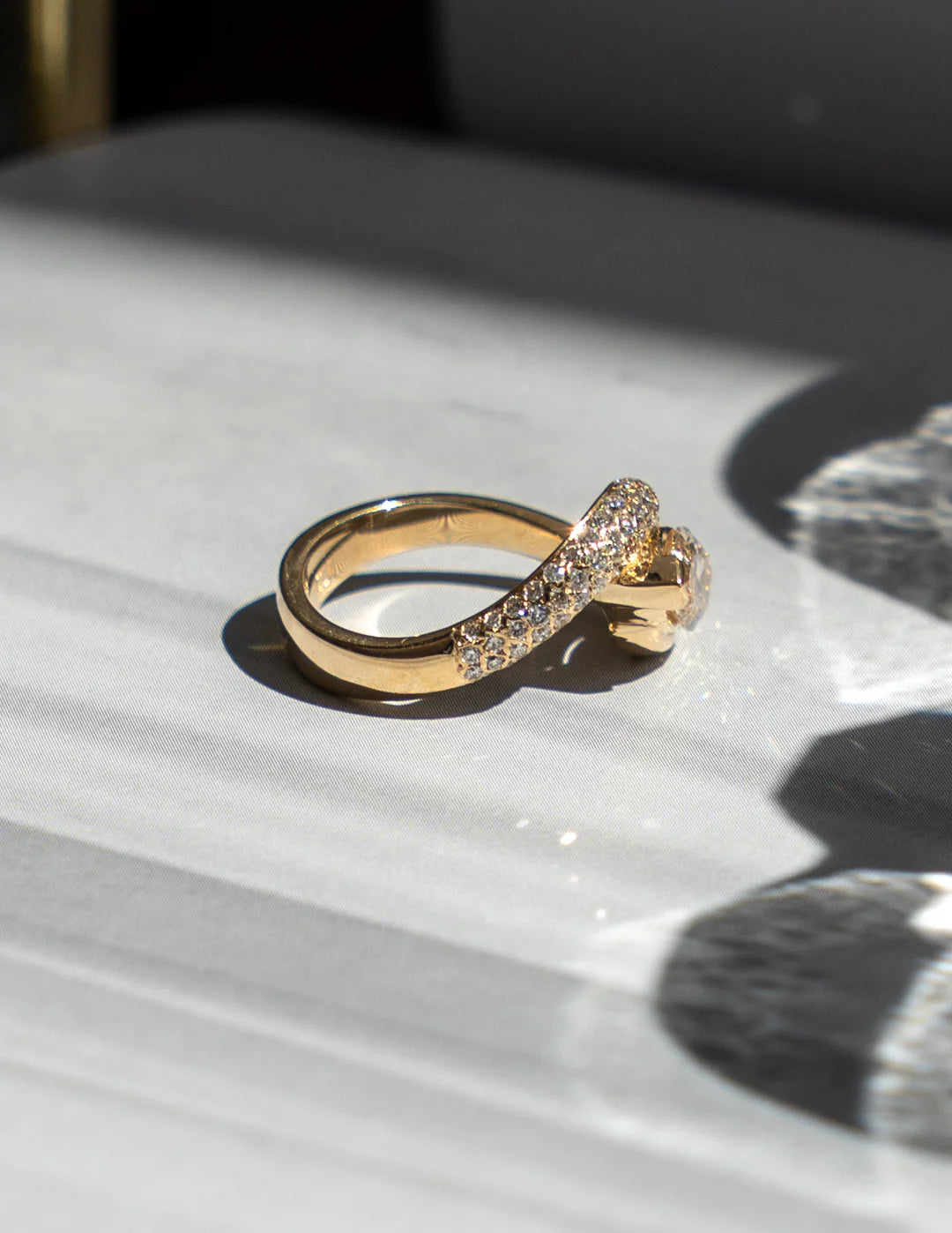1.50CT Champagne Marquise Lab Grown Diamond Pave Unique Ring