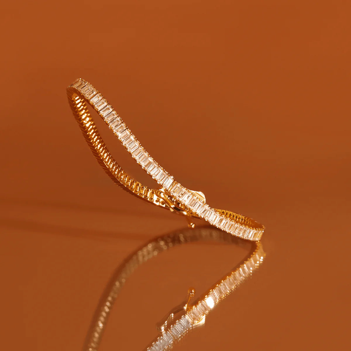 Baguette Lab Grown Diamond Tennis Bracelet
