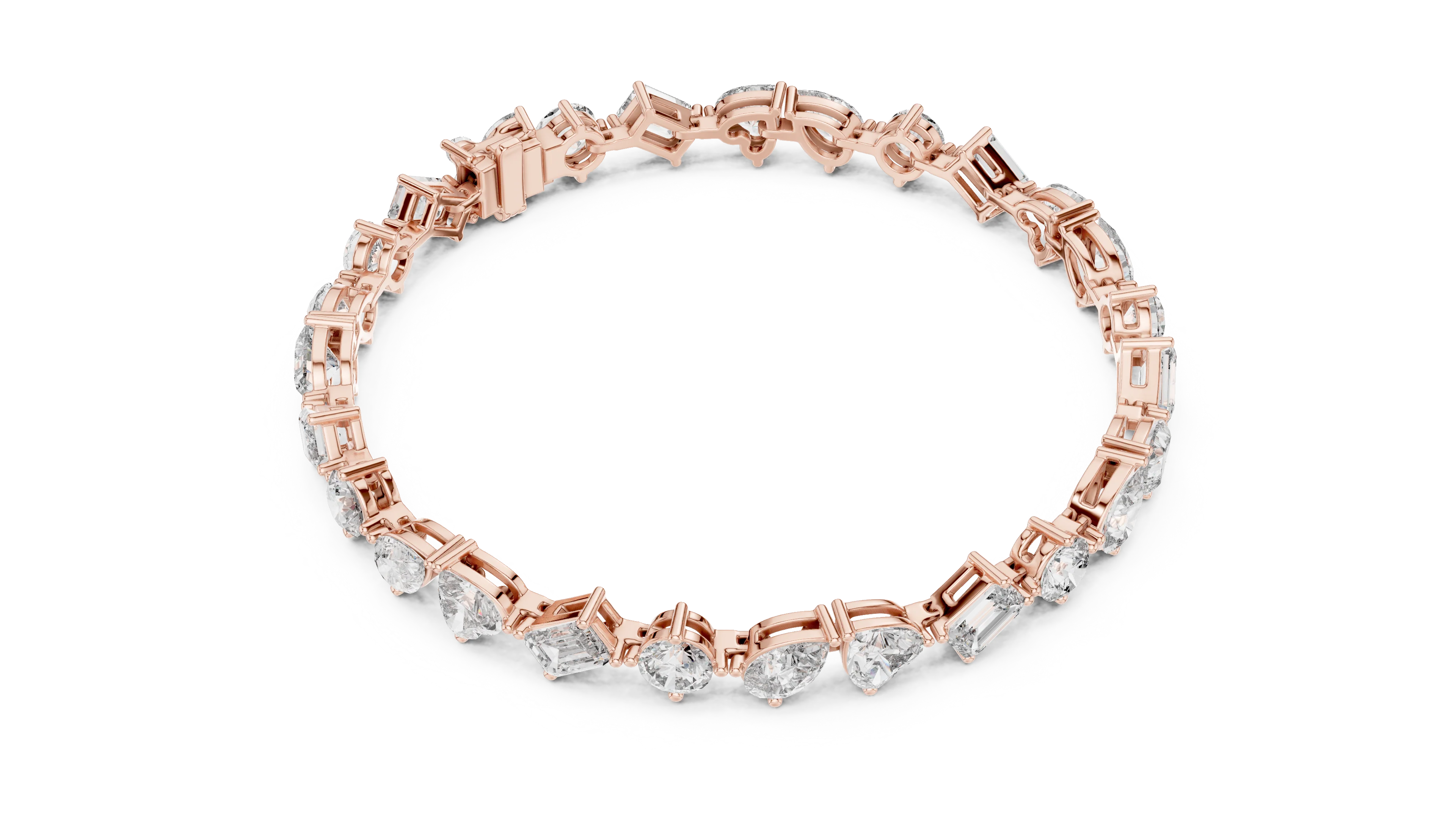 Fancy Multi Shape Lab Grown Diamond Bracelet
