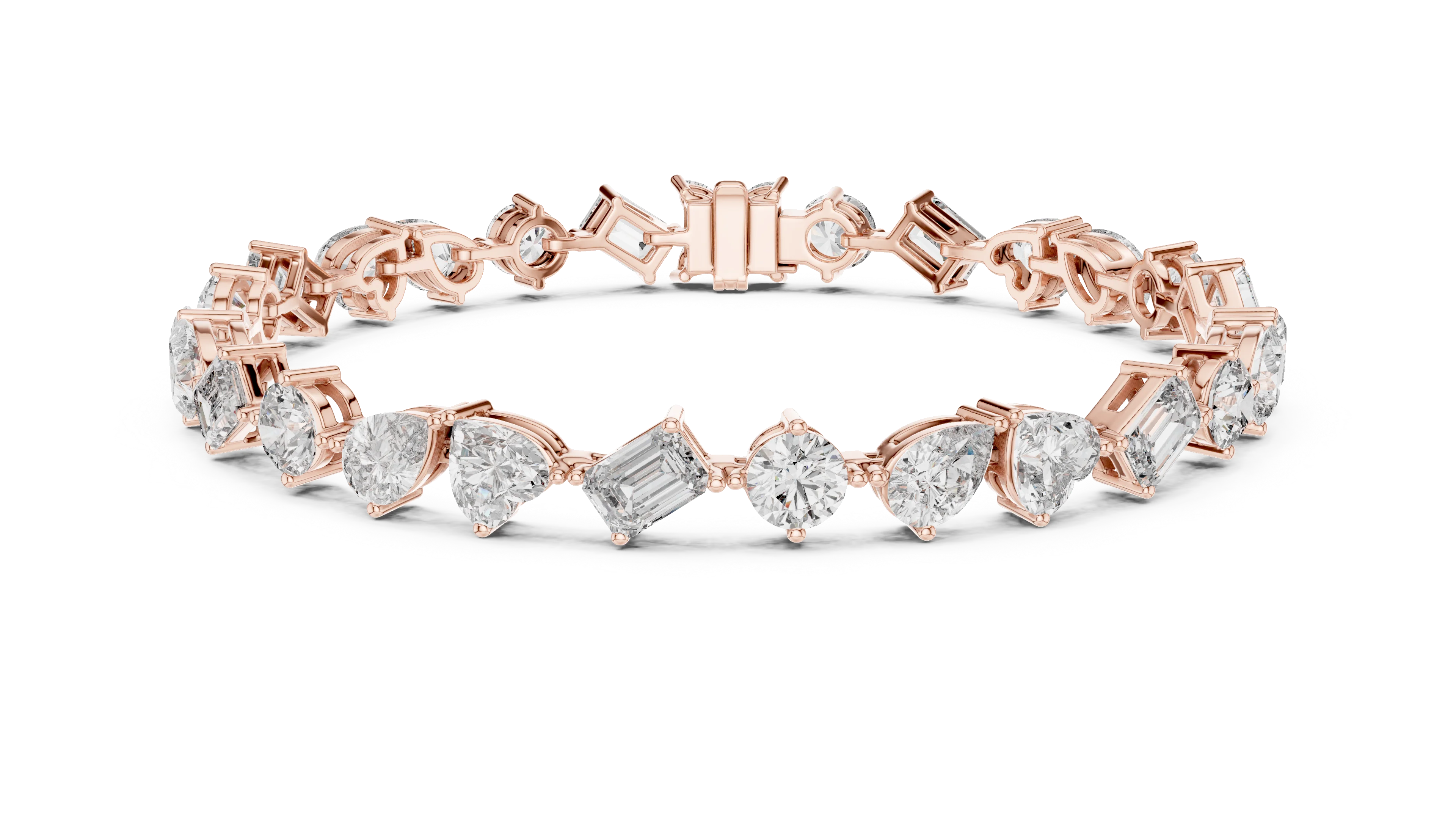 Fancy Multi Shape Lab Grown Diamond Bracelet