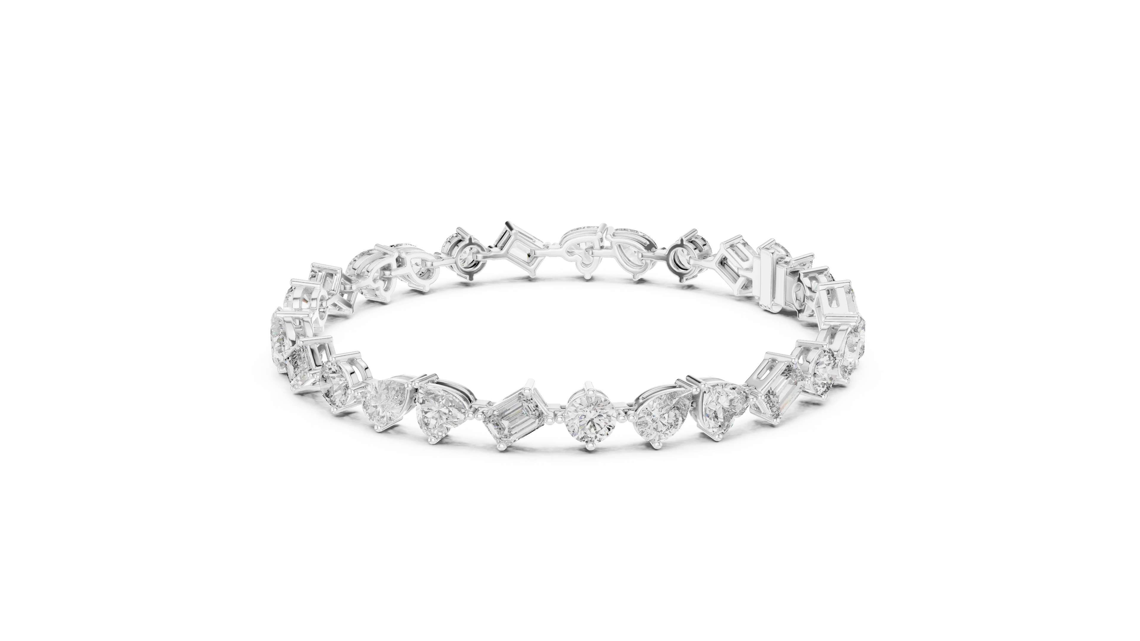 Fancy Multi Shape Lab Grown Diamond Bracelet