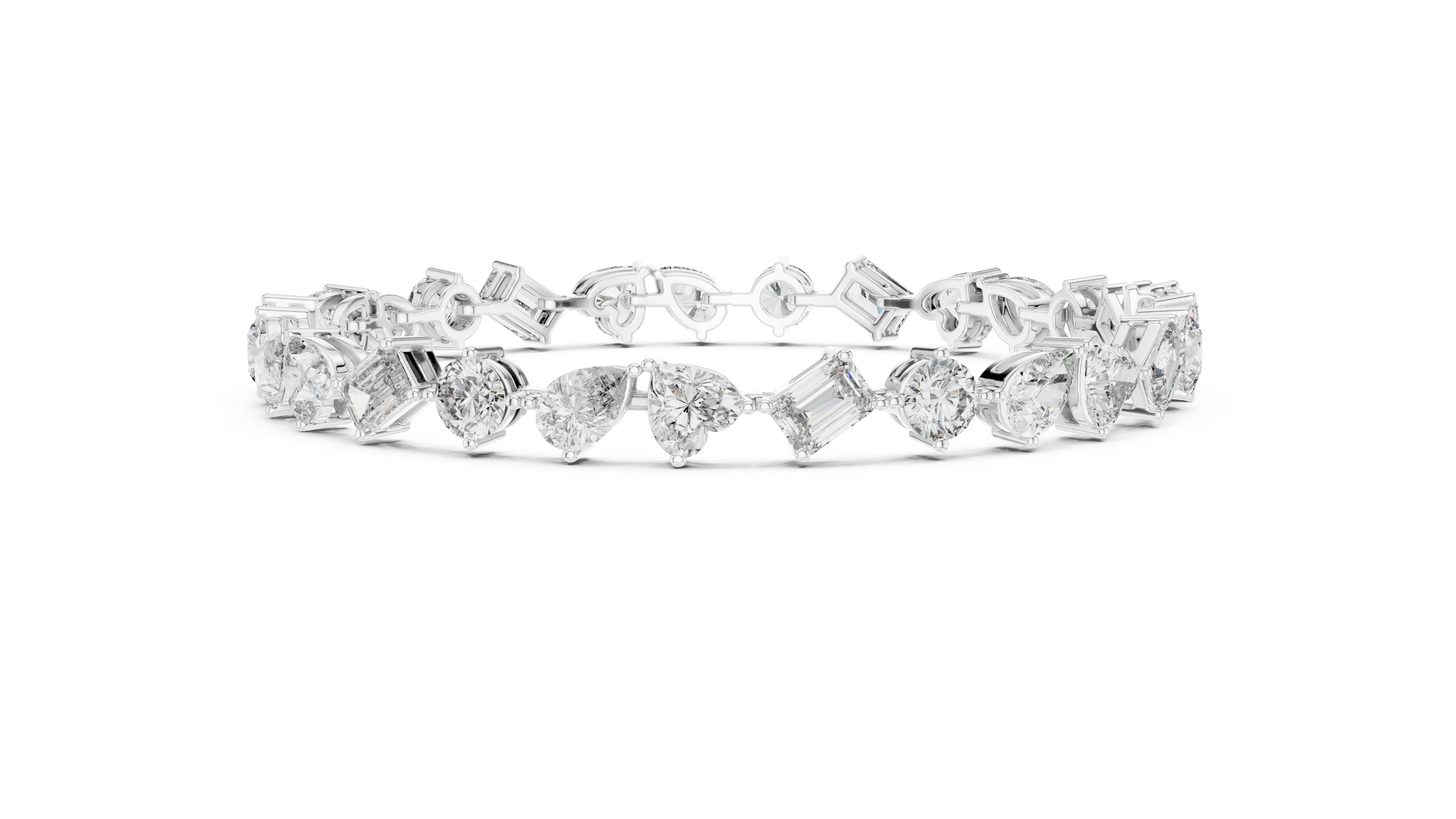 Fancy Multi Shape Lab Grown Diamond Bracelet