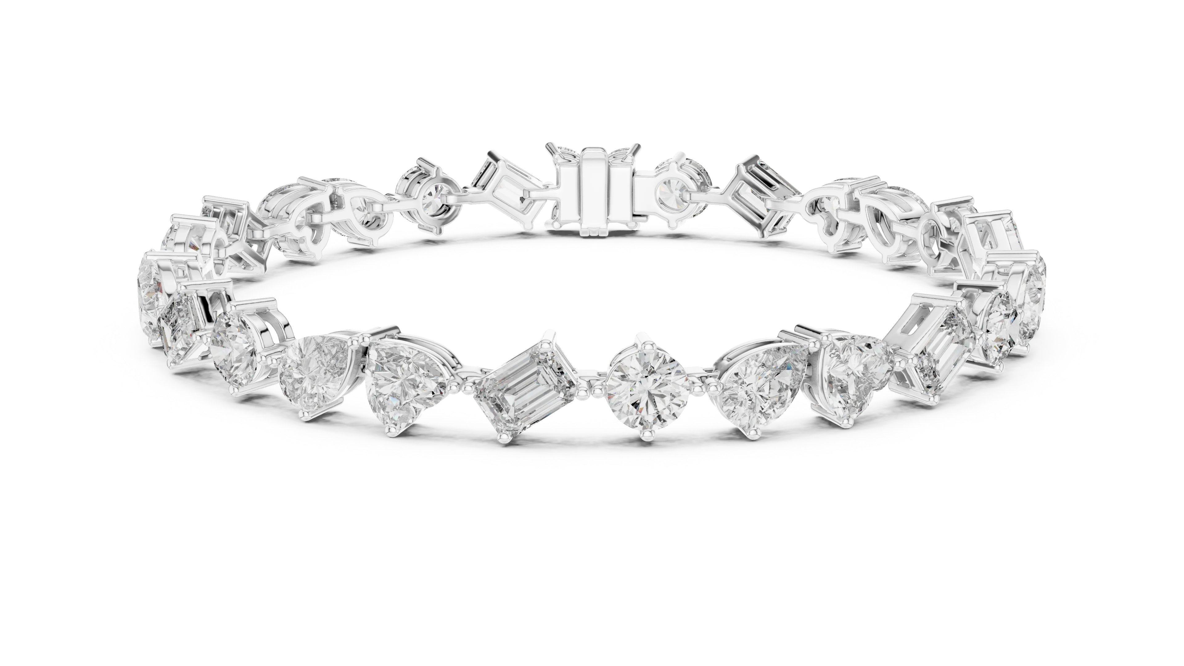 Fancy Multi Shape Lab Grown Diamond Bracelet