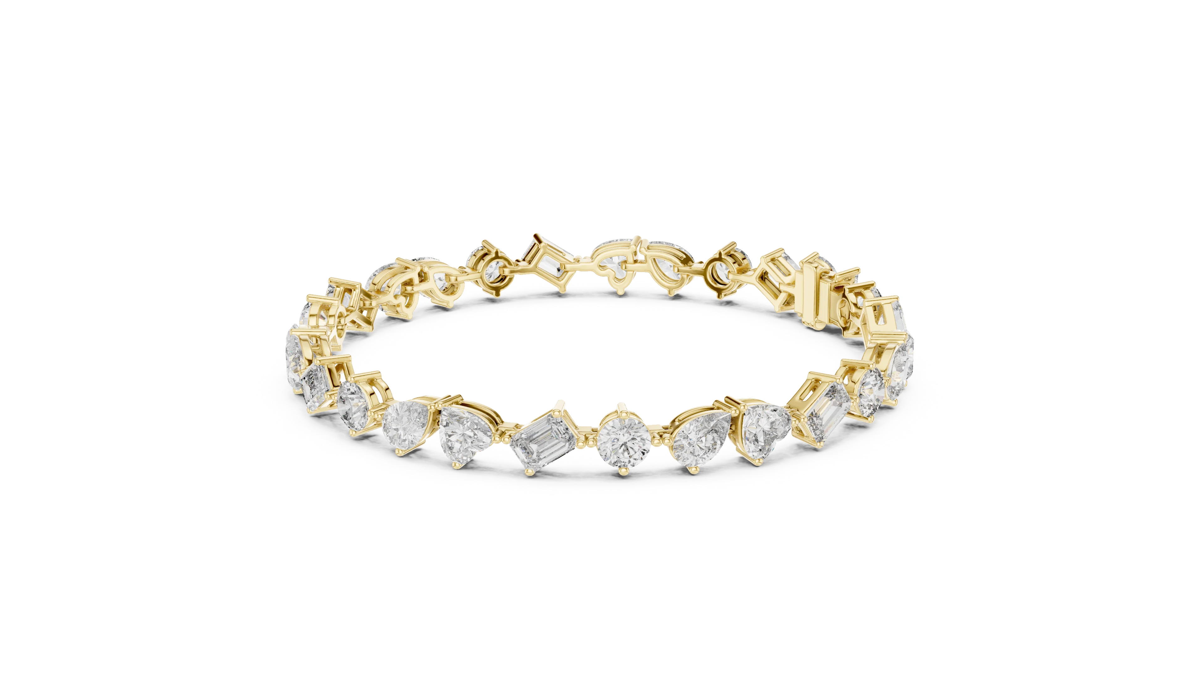 Fancy Multi Shape Lab Grown Diamond Bracelet