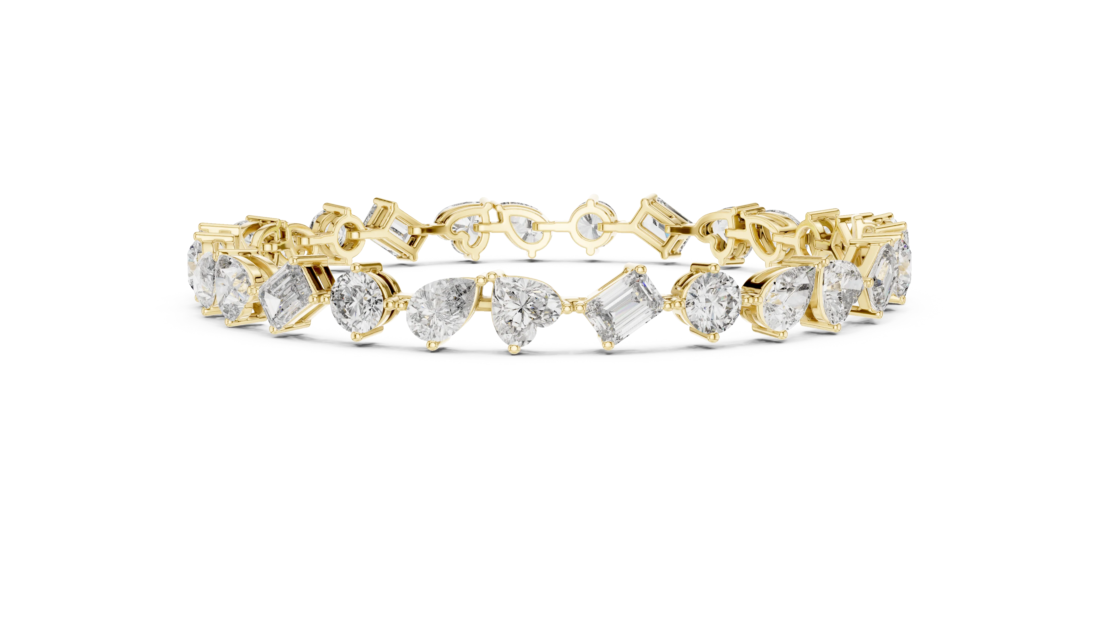 Fancy Multi Shape Lab Grown Diamond Bracelet