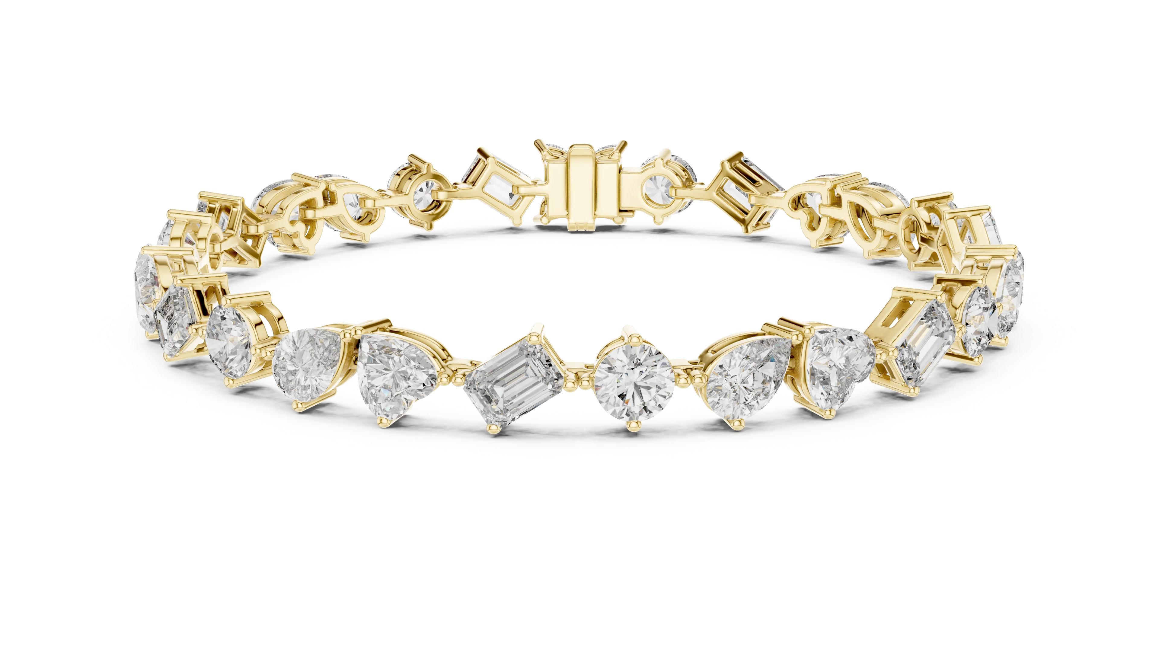 Fancy Multi Shape Lab Grown Diamond Bracelet