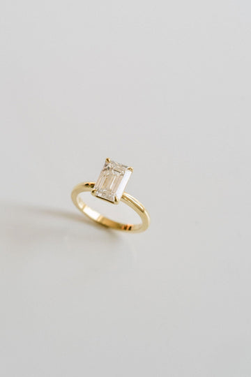 2.50CT Emerald Cut Lab Grown Diamond Solitaire Engagement Ring