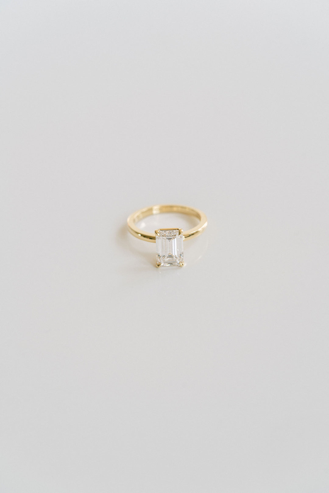 2.50CT Emerald Cut Lab Grown Diamond Solitaire Engagement Ring