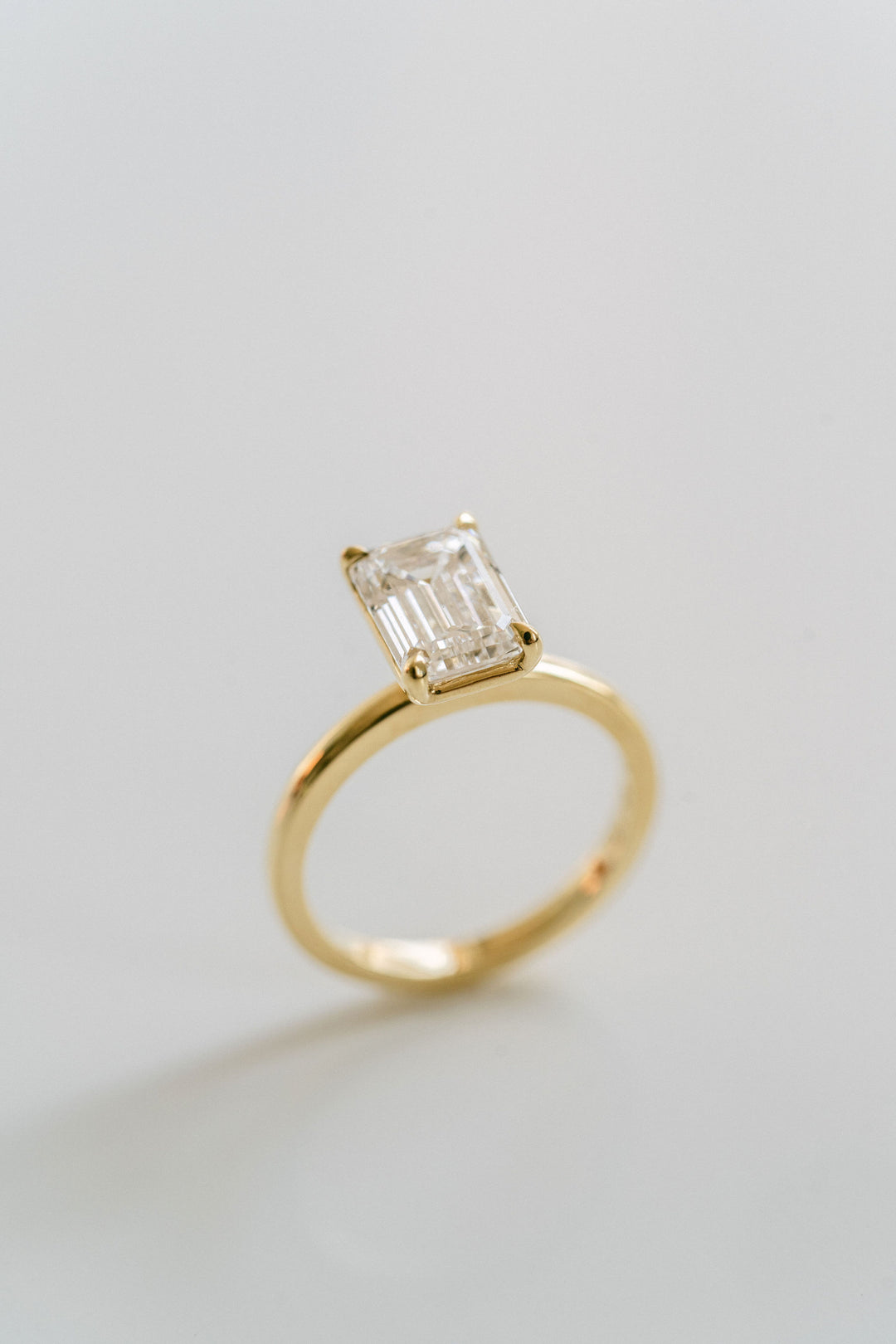 2.50CT Emerald Cut Lab Grown Diamond Solitaire Engagement Ring