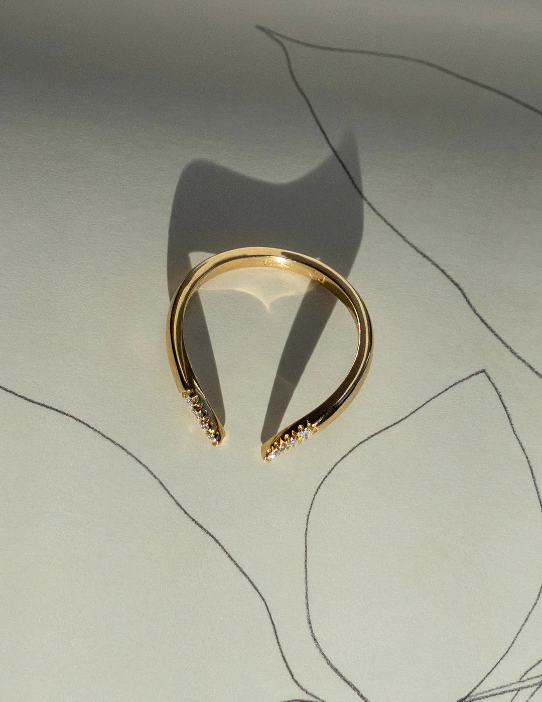 2.0CT Pear Lab Grown Diamond Unique Ring With Open Cuff Band