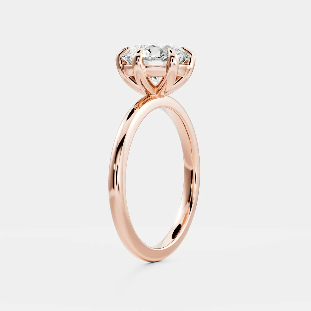1.0CT Round Cut Lab Grown Diamond Solitaire Engagement Ring
