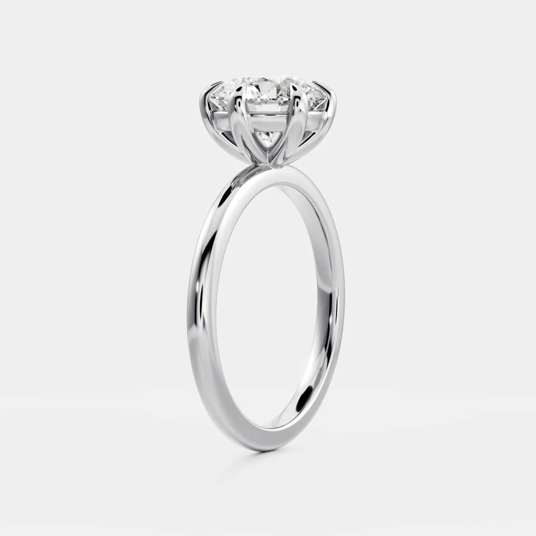 1.0CT Round Cut Lab Grown Diamond Solitaire Engagement Ring