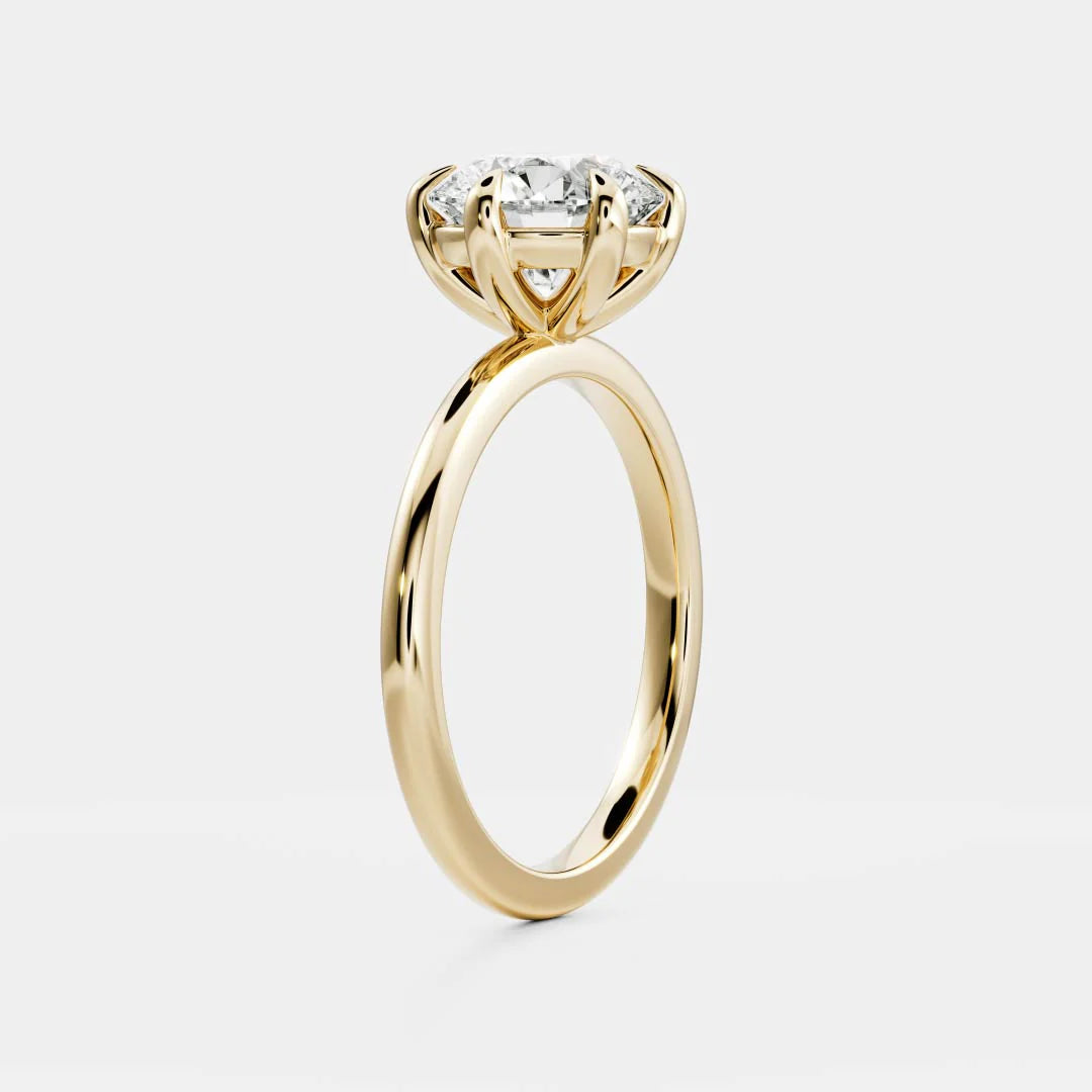 1.0CT Round Cut Lab Grown Diamond Solitaire Engagement Ring
