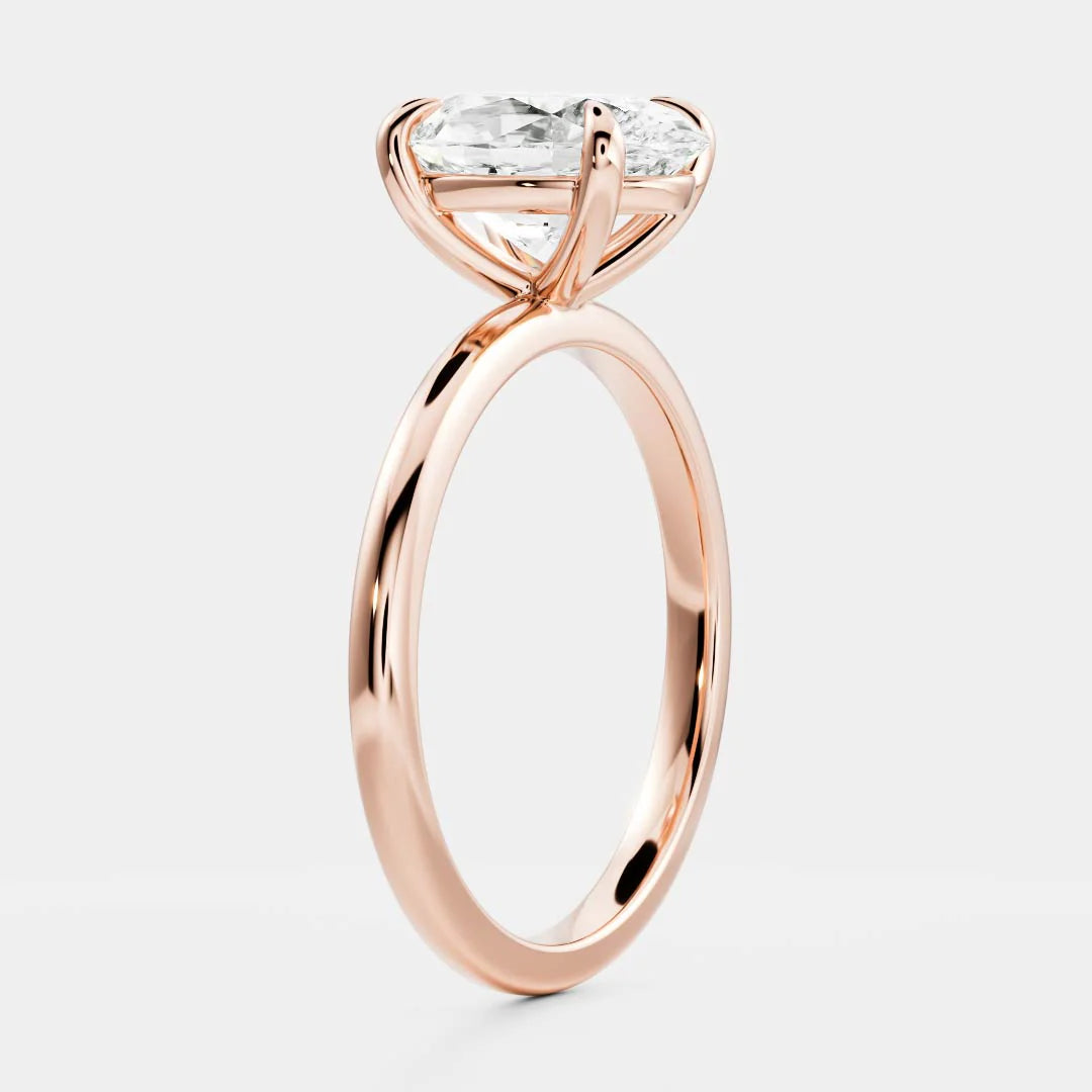 2.50CT Oval Cut Lab Grown Diamond Solitaire Engagement Ring