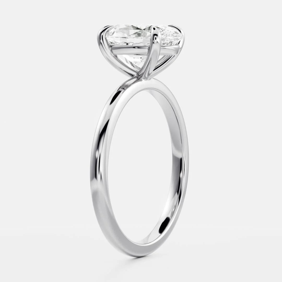 2.50CT Oval Cut Lab Grown Diamond Solitaire Engagement Ring