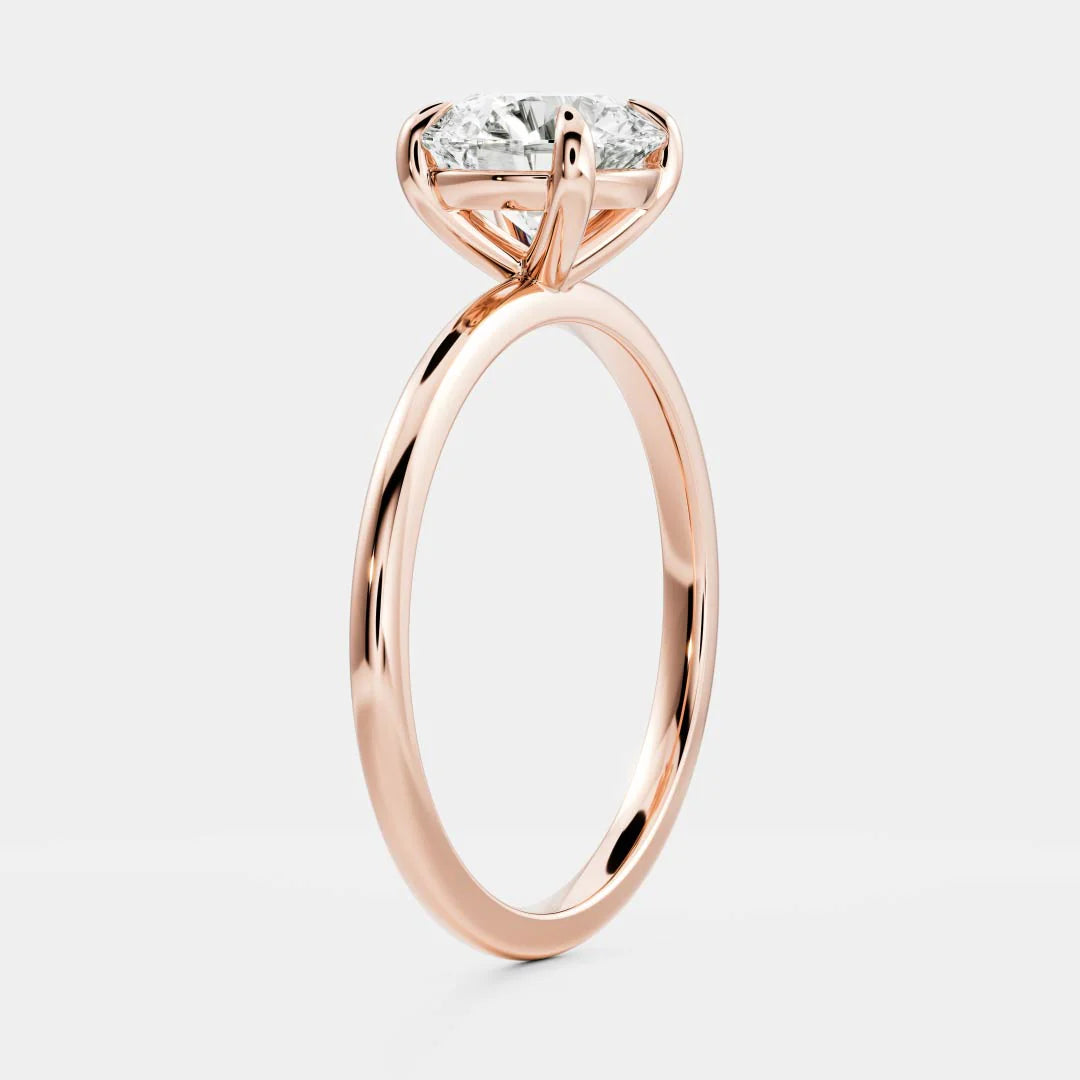 1.0CT Round Cut Lab Grown Diamond Solitaire Engagement Ring