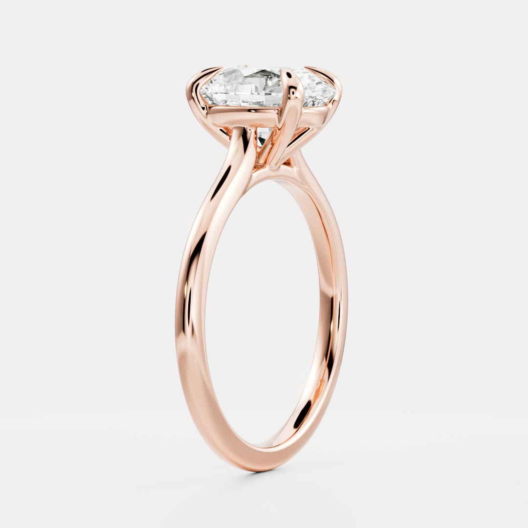 The Luise Ring® - Oval Cathedral Solitaire