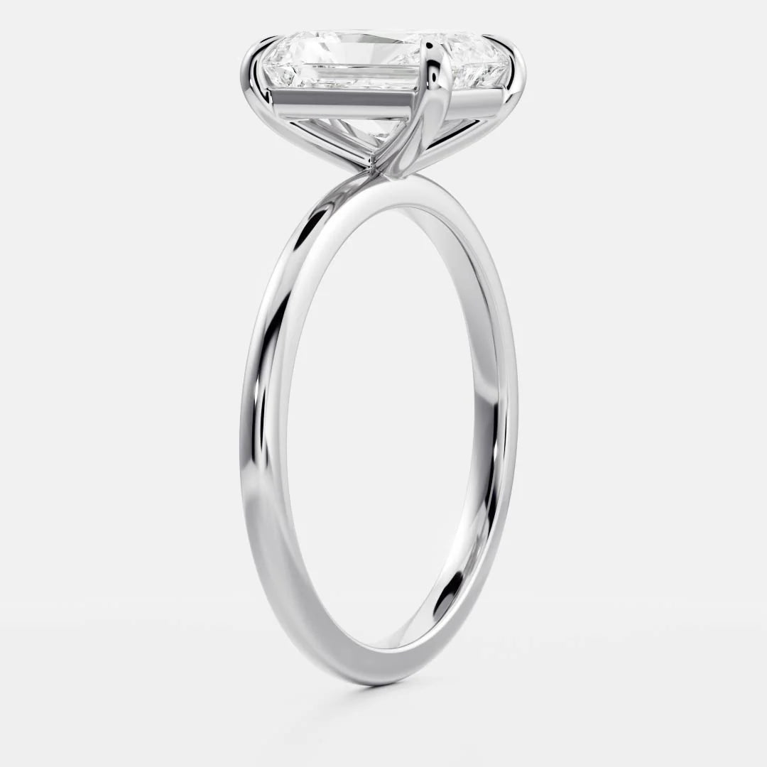 2.50CT Radiant Cut Lab Grown Diamond Solitaire Engagement Ring