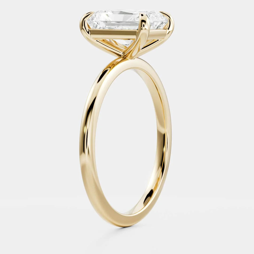 2.50CT Radiant Cut Lab Grown Diamond Solitaire Engagement Ring