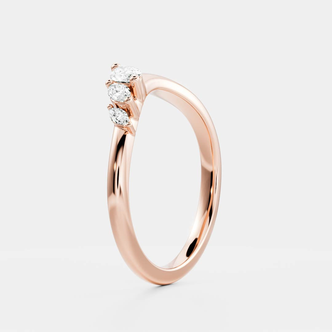 The Eve Ring - Curved Marquise Ceremonial Ring