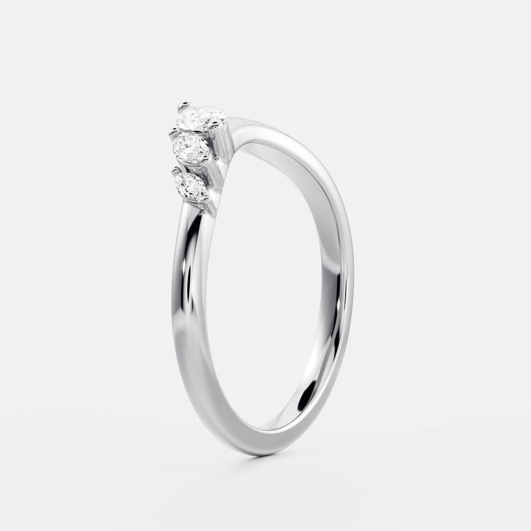 The Eve Ring - Curved Marquise Ceremonial Ring