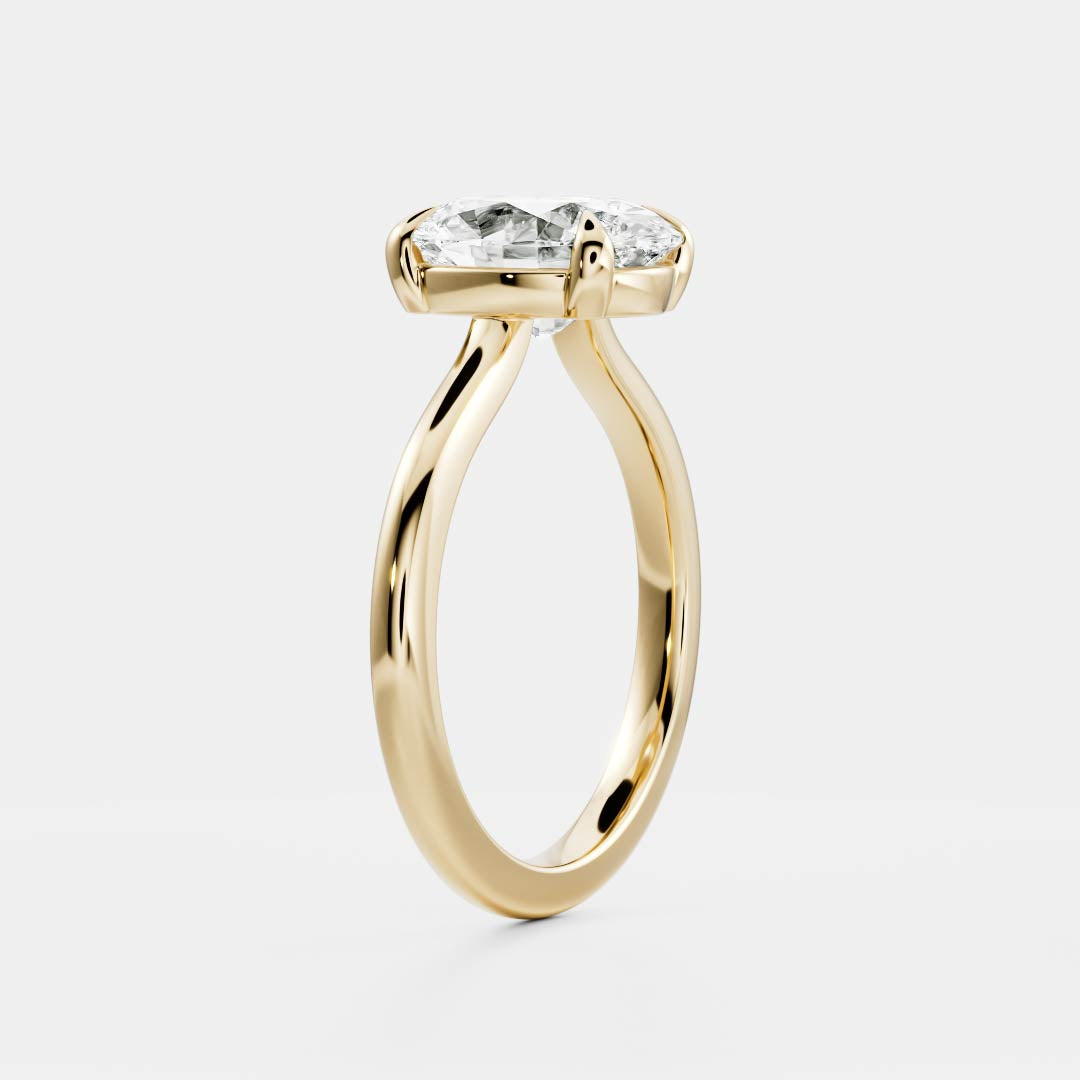 The Luise Ring® - Low Set Oval Solitaire