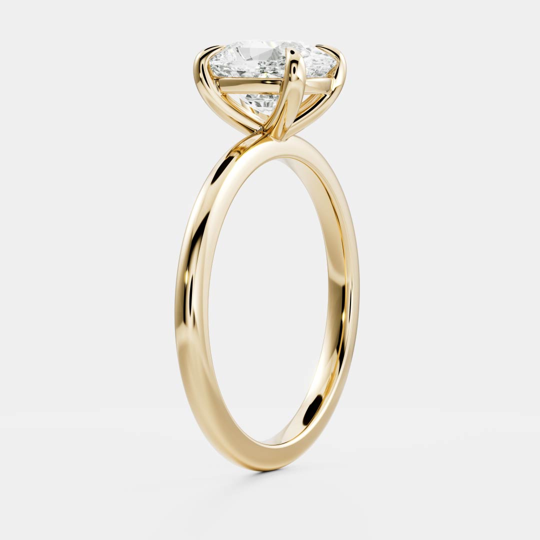 The Ophelia Ring - Elongated Cushion Solitaire