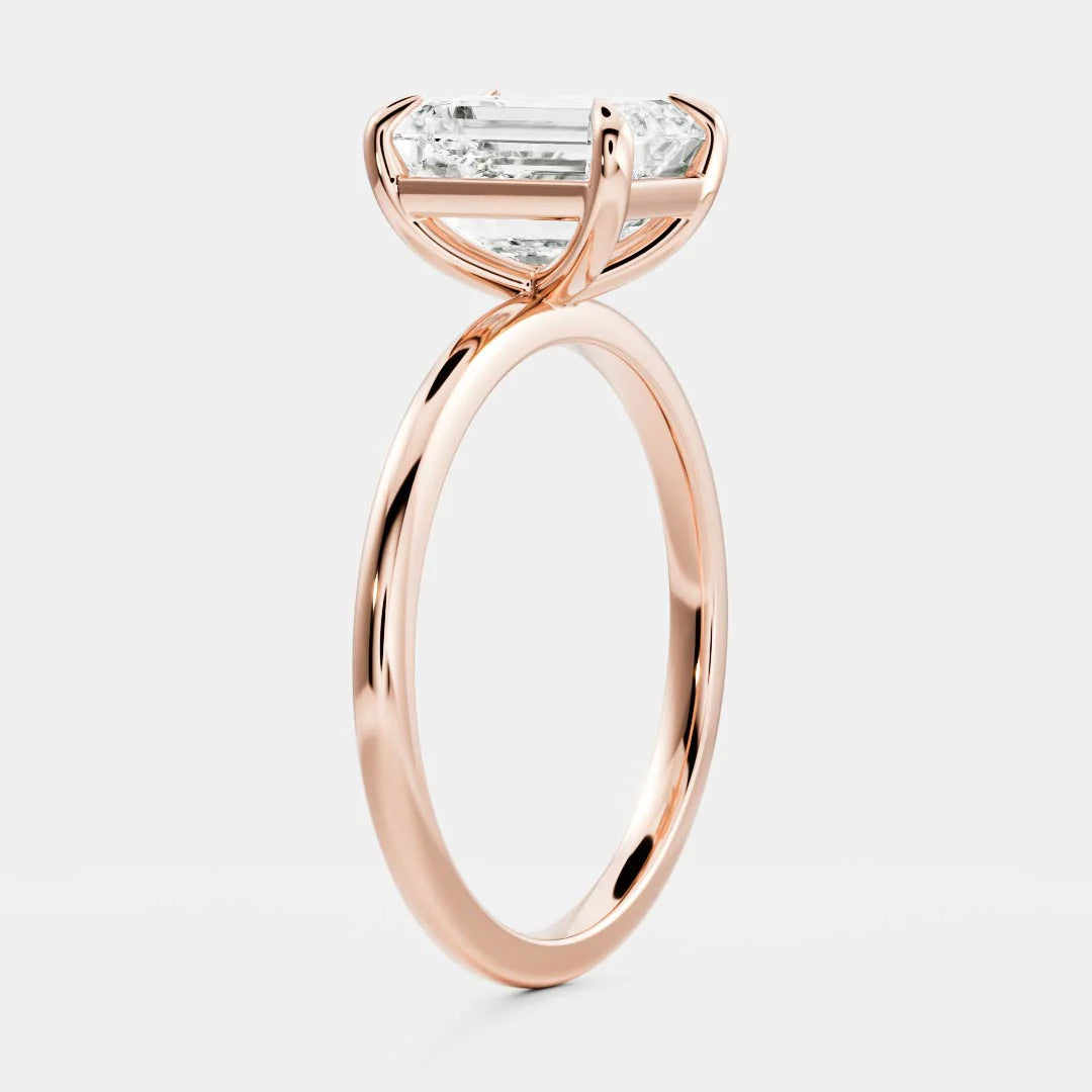 2.50CT Emerald Cut Lab Grown Diamond Solitaire Engagement Ring