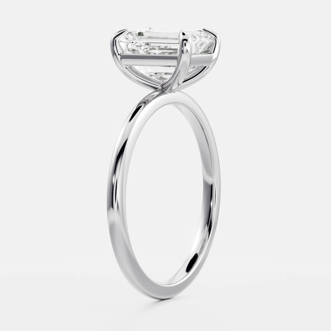 2.50CT Emerald Cut Lab Grown Diamond Solitaire Engagement Ring
