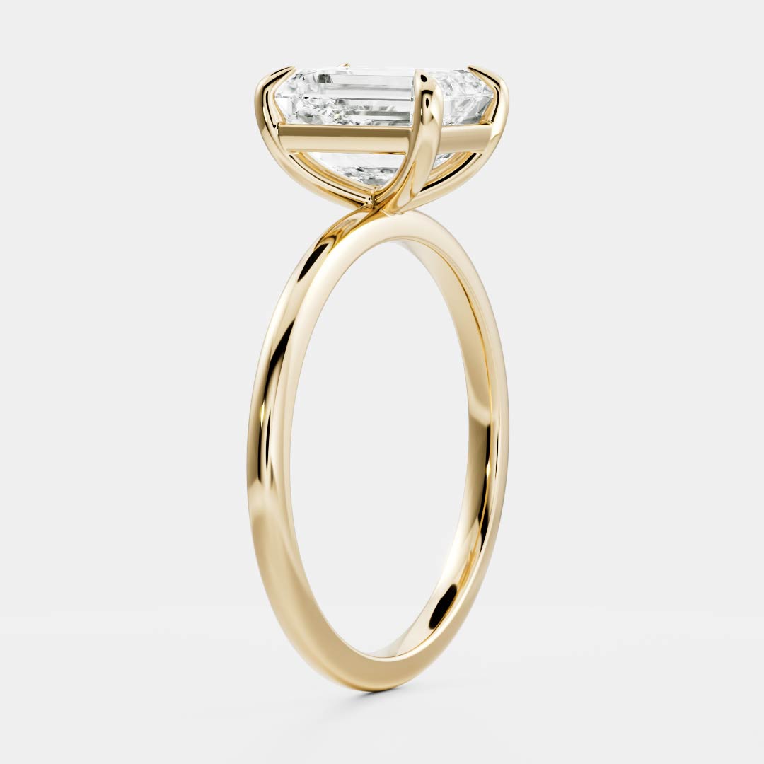 2.50CT Emerald Cut Lab Grown Diamond Solitaire Engagement Ring