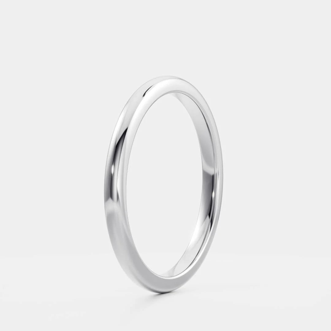 14K Solid Gold Simple Plain Wedding Band
