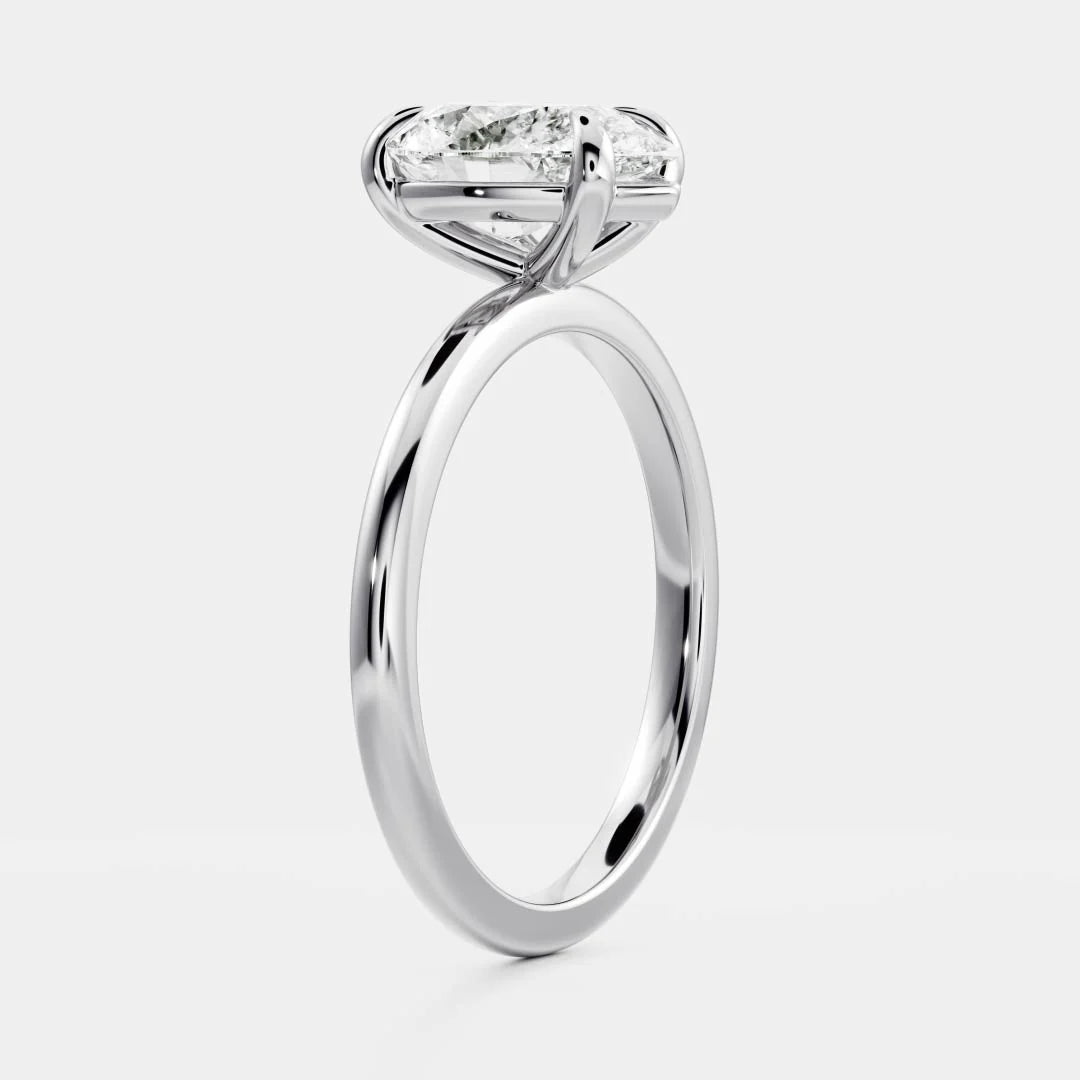 1.50CT Pear Cut Lab Grown Diamond Solitaire Engagement Ring