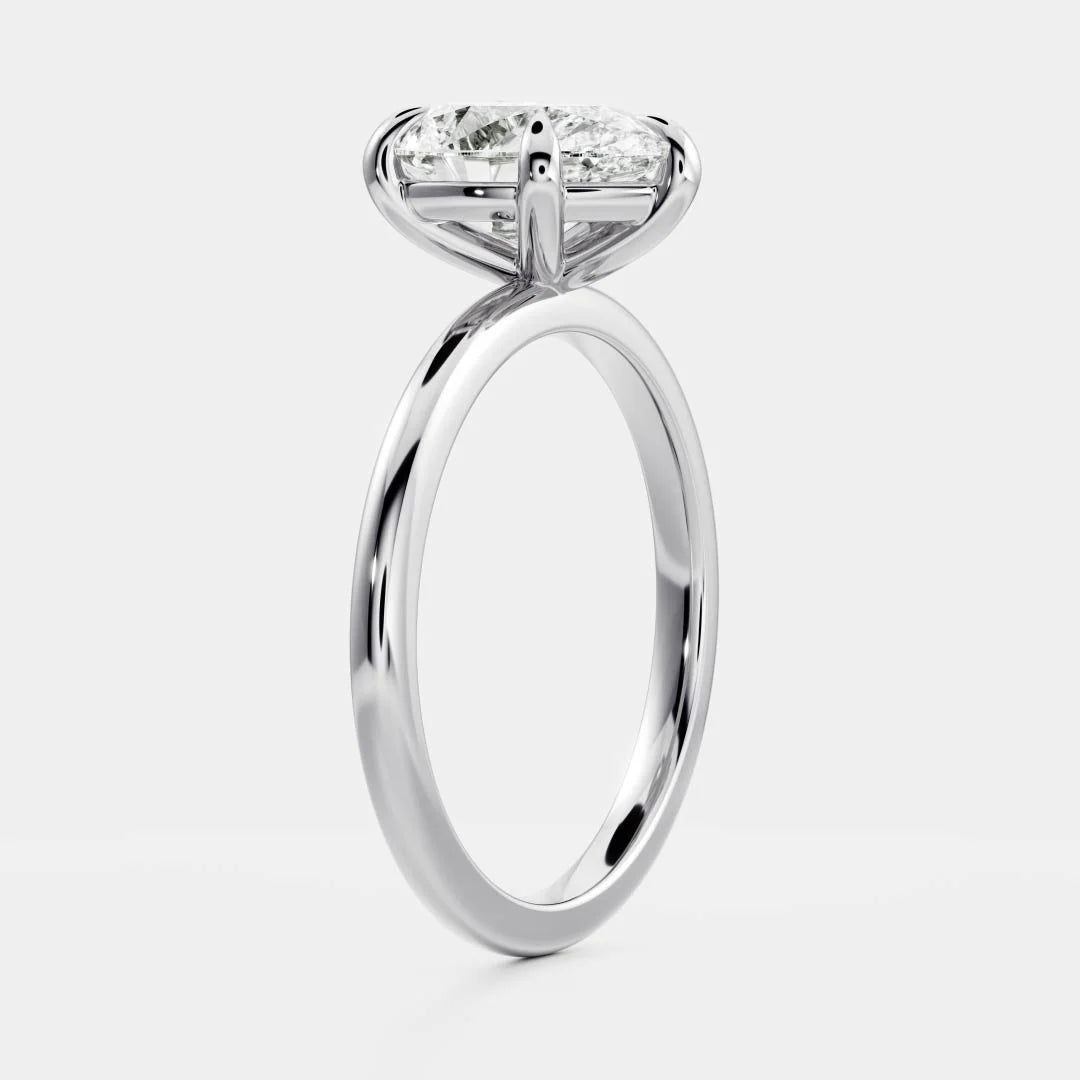 1.50CT Pear Cut Lab Grown Diamond Solitaire Engagement Ring