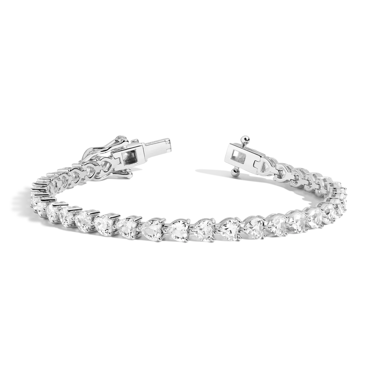 East West Heart Lab Grown Diamond Tennis Bracelet