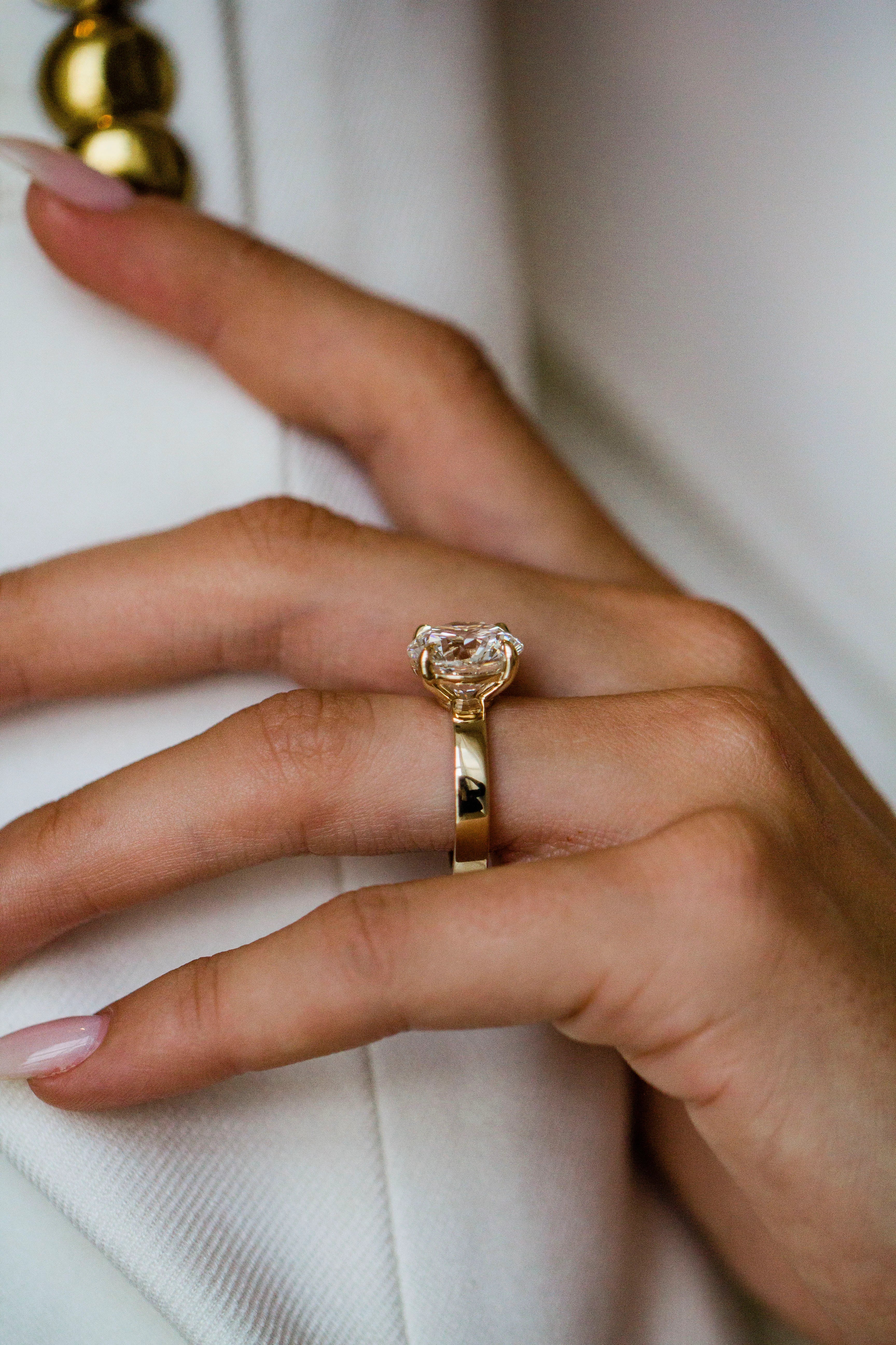 6.0CT Round Cut Lab Grown Diamond Solitaire Engagement Ring