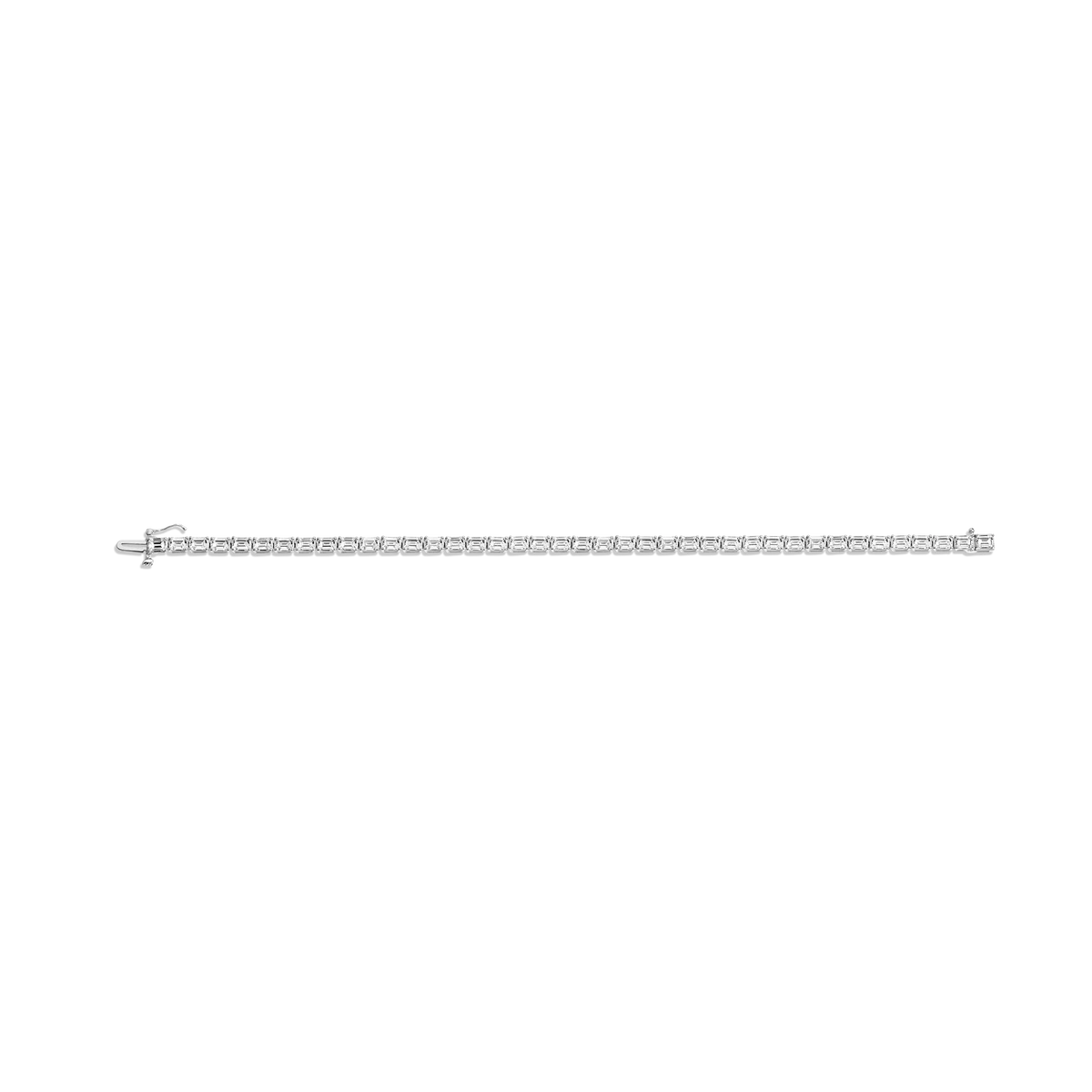 East West Emerald Cut Lab Grown Diamond Tennis Bracelet