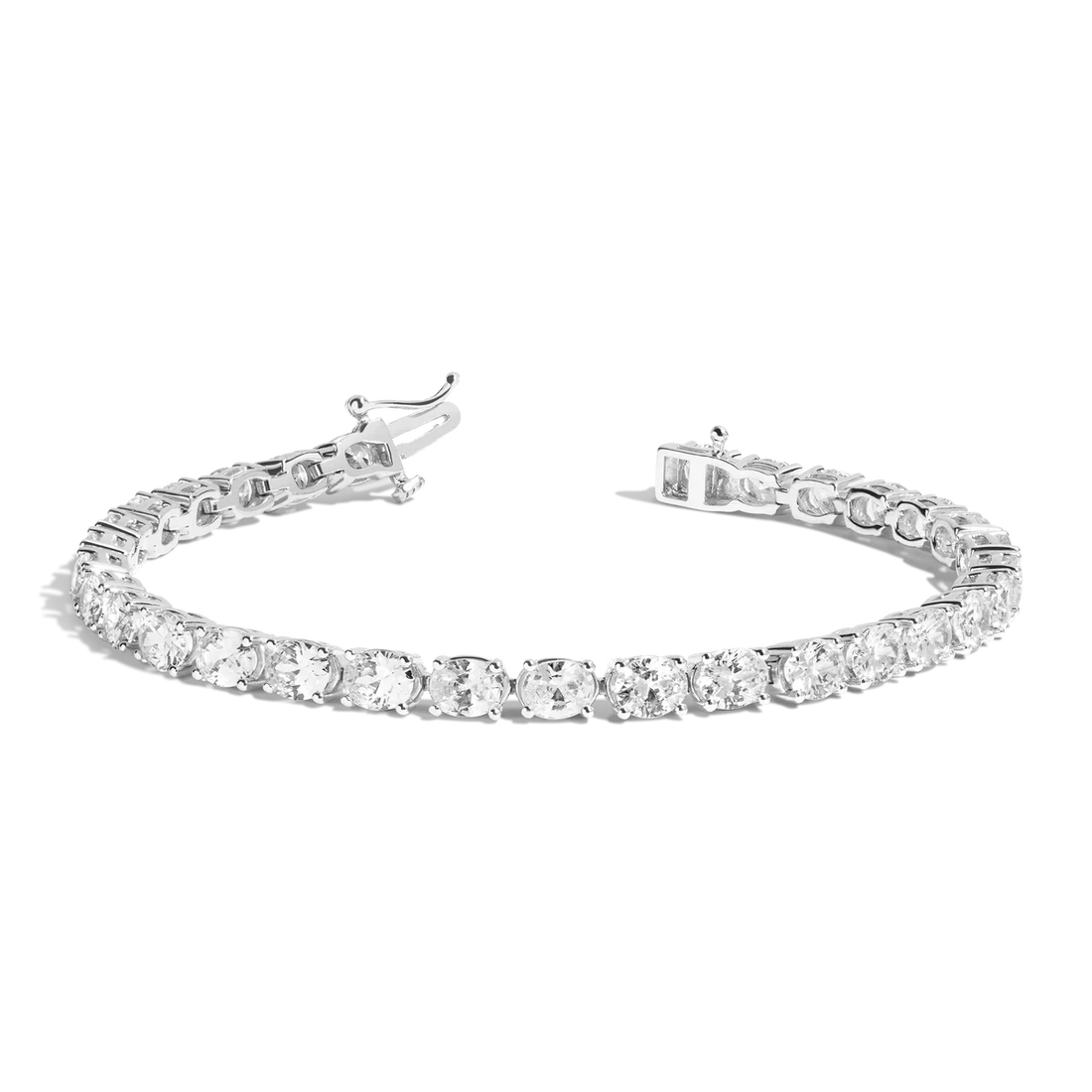 East West Oval Lab Grown Diamond Tennis Bracelet