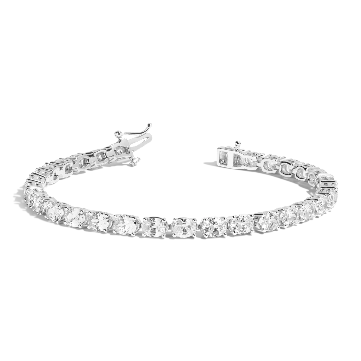 East West Oval Lab Grown Diamond Tennis Bracelet