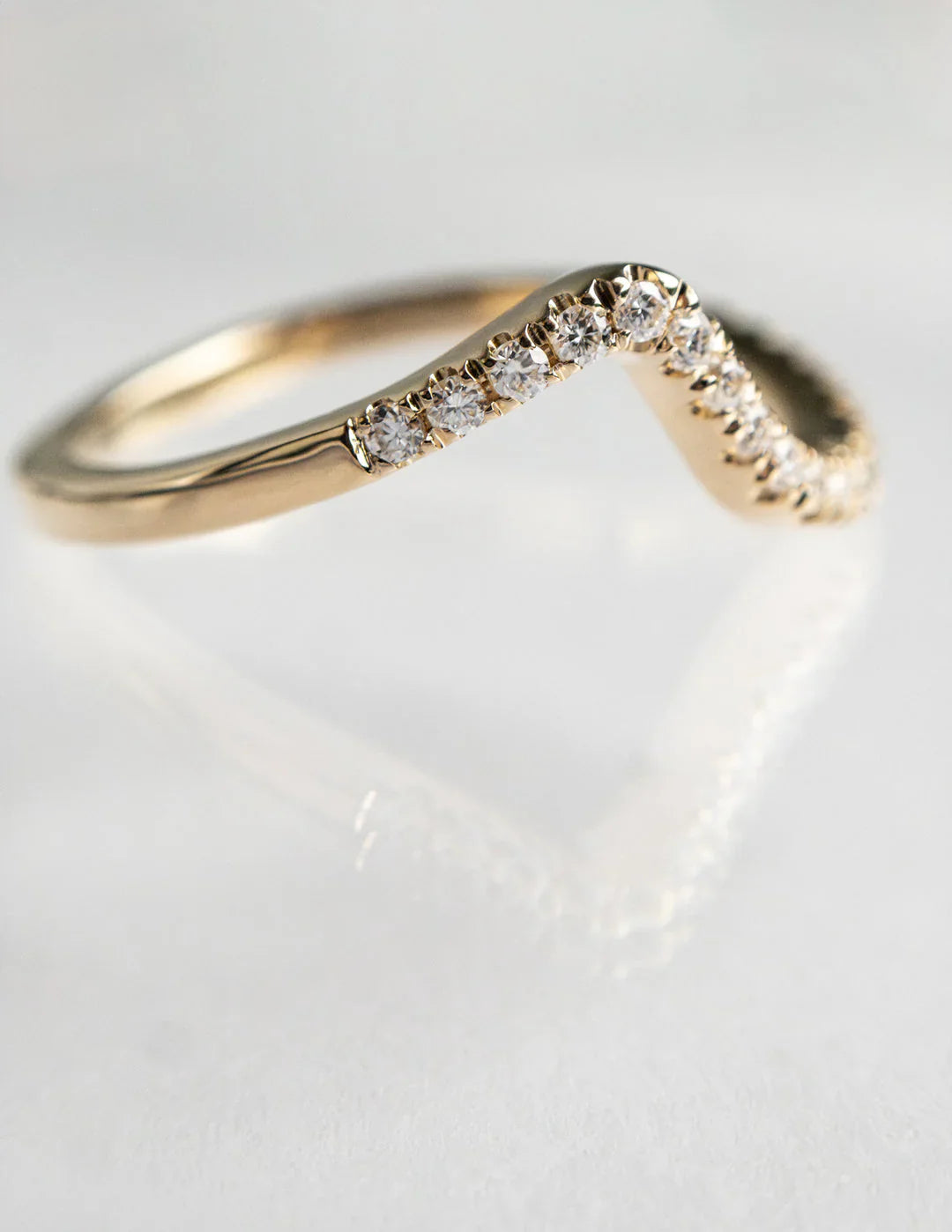 1.0CT Marquise Lab Grown Diamond By Pass Unique Ring With Band