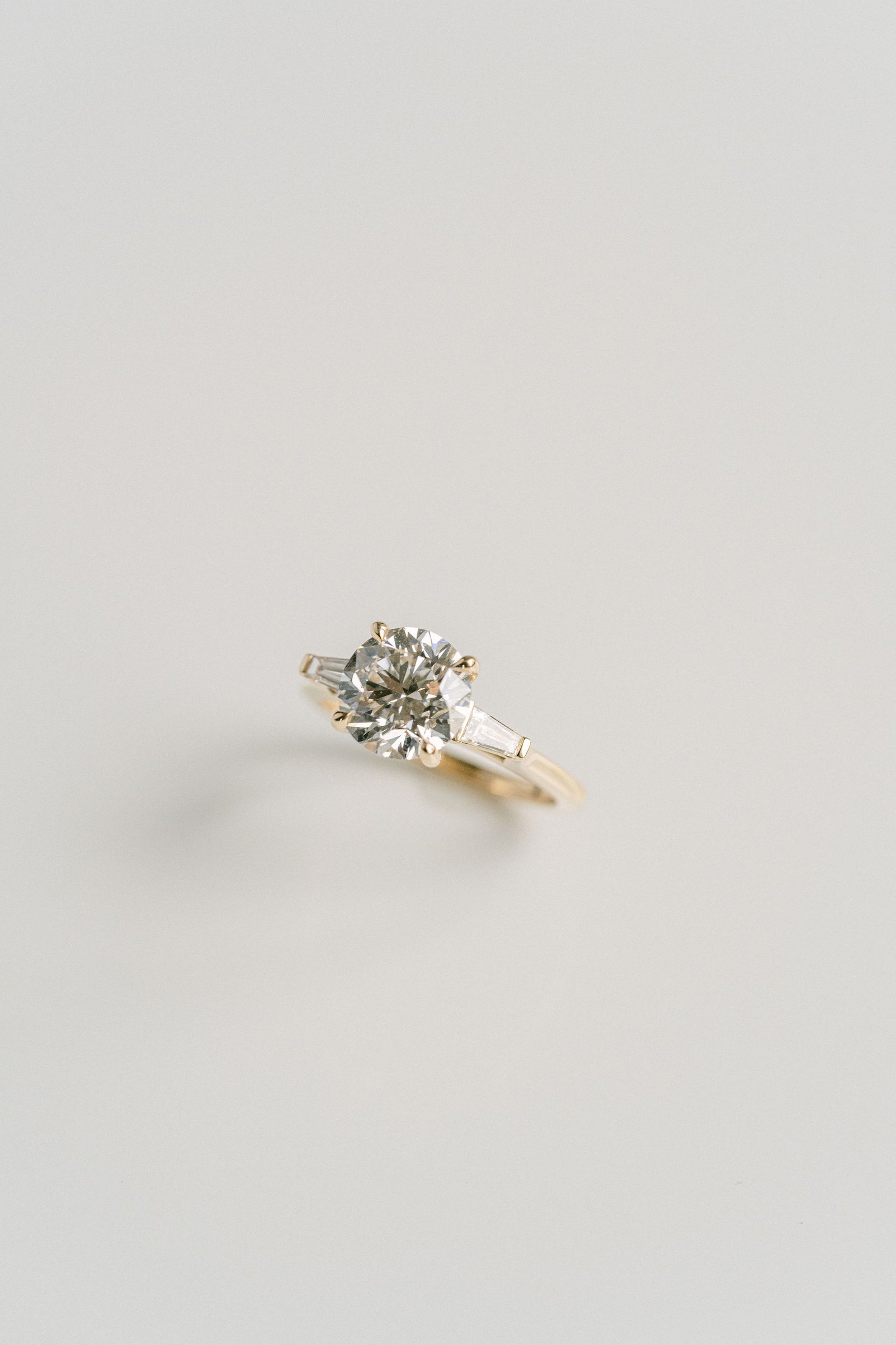 2.50CT Round Lab Grown Diamond Three Stone Engagement Ring