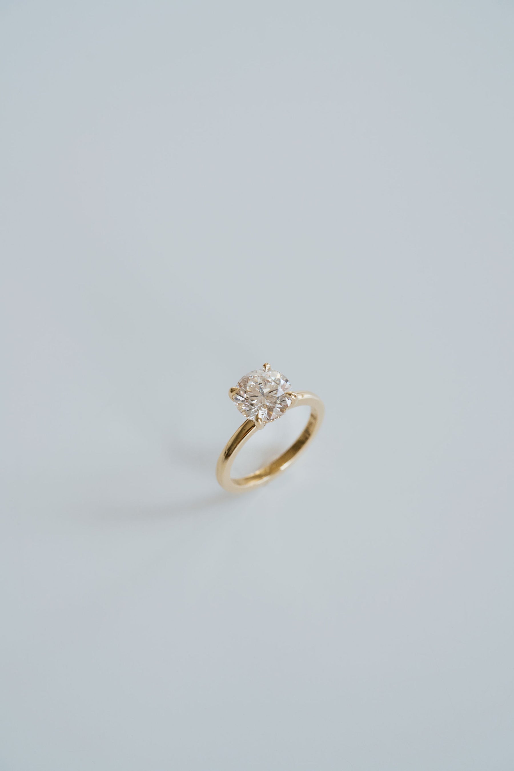 2.0CT Round Lab Grown Diamond Hidden Halo Solitaire Engagement Ring