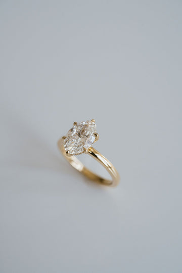 2.50CT Six Prong Set Oval Lab Grown Diamond Hidden Halo Solitaire Engagement Ring
