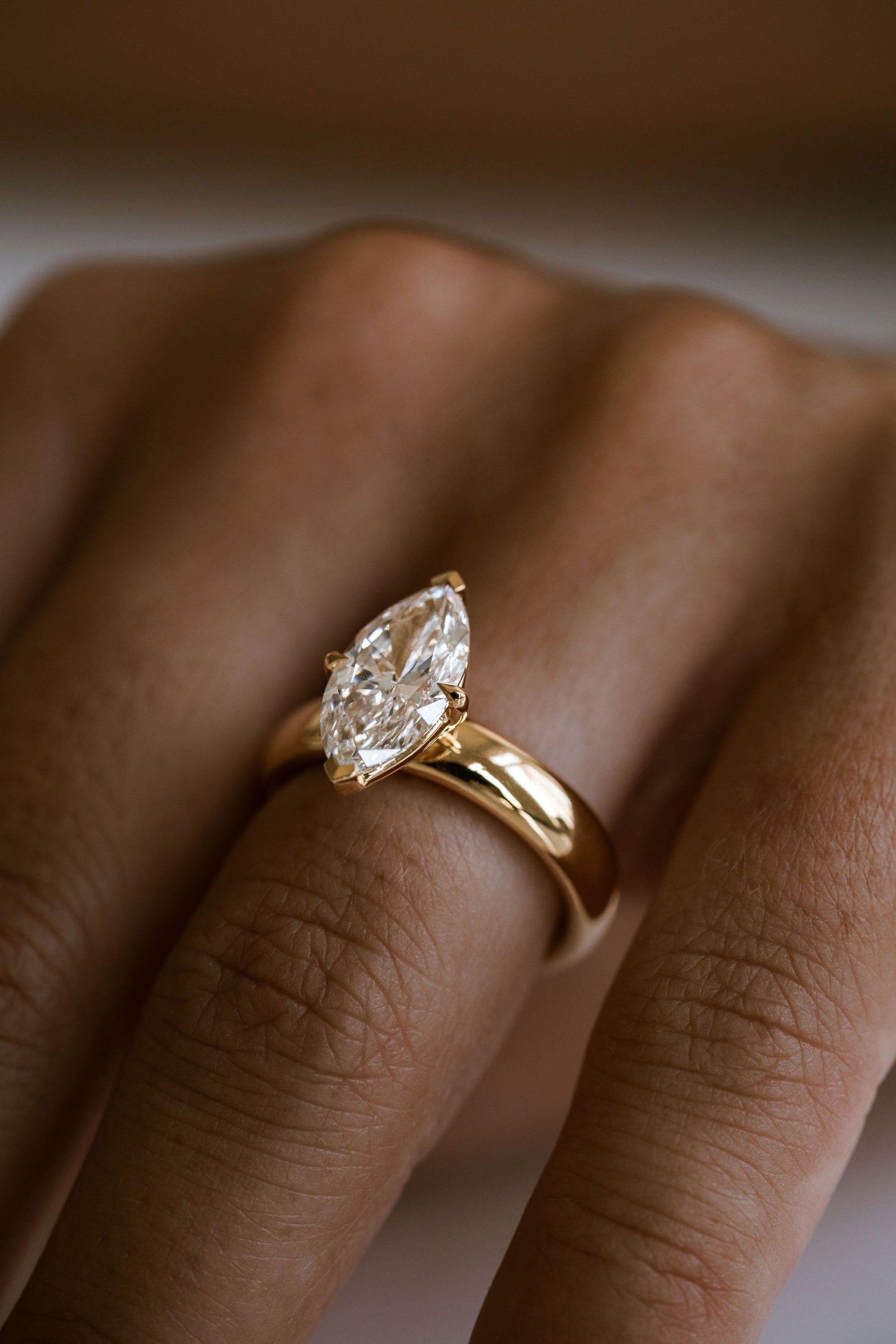 2.0CT Marquise Lab Grown Diamond Solitaire Engagement Ring